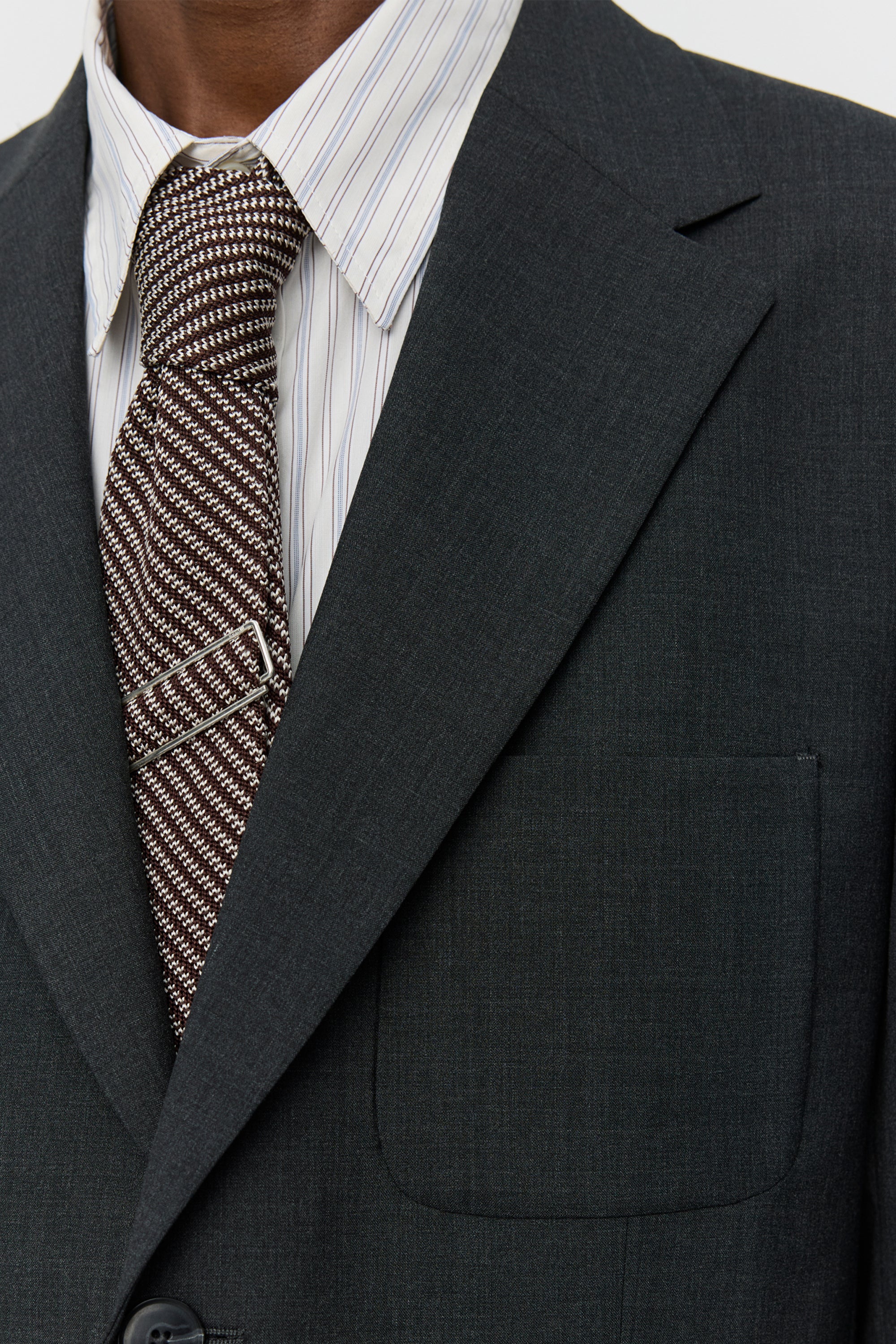 Patch Pocket Blazer Grey Wool - Image 5