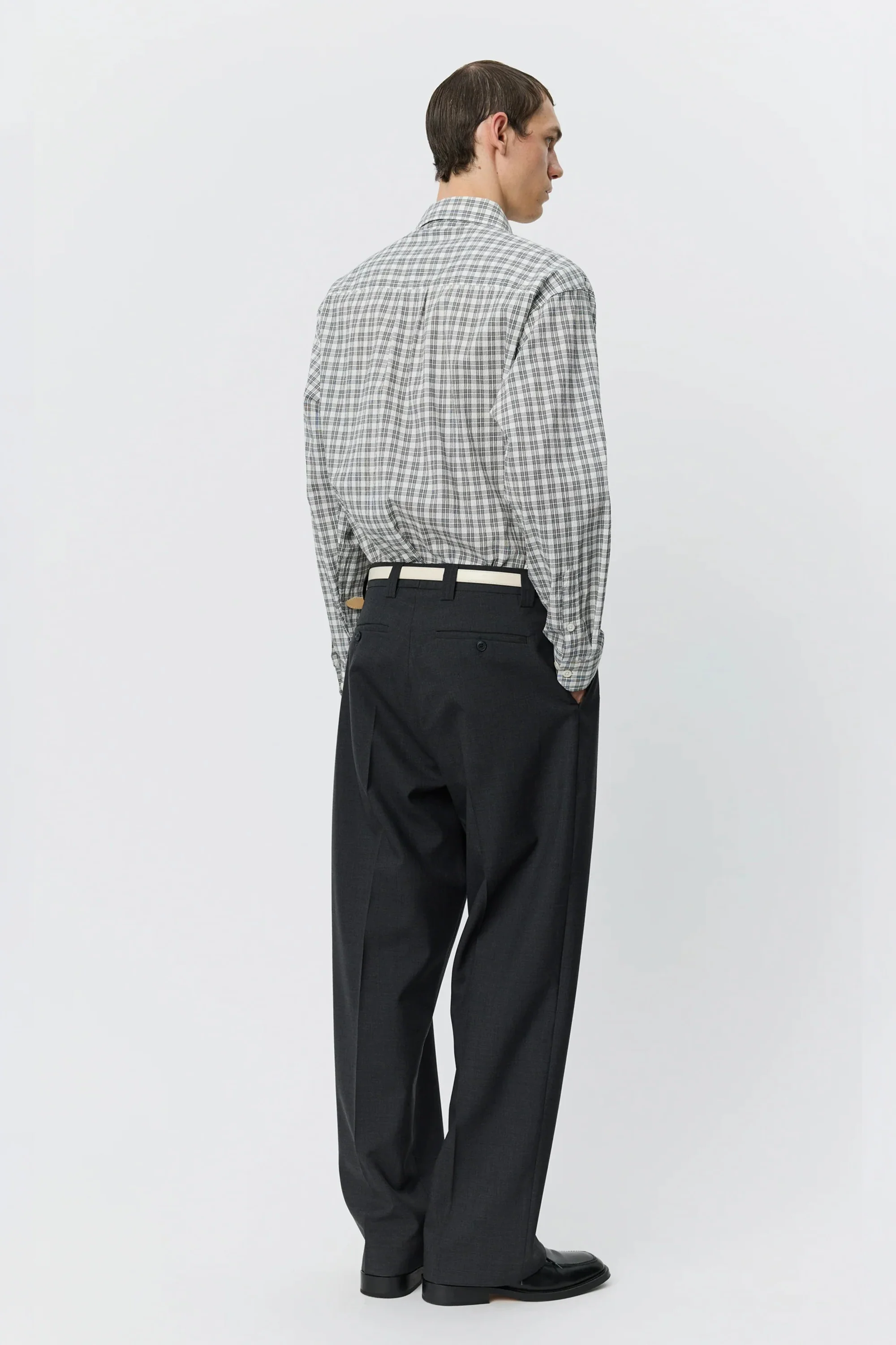 Service Trousers Dark Grey Tropical Wool - Image 4