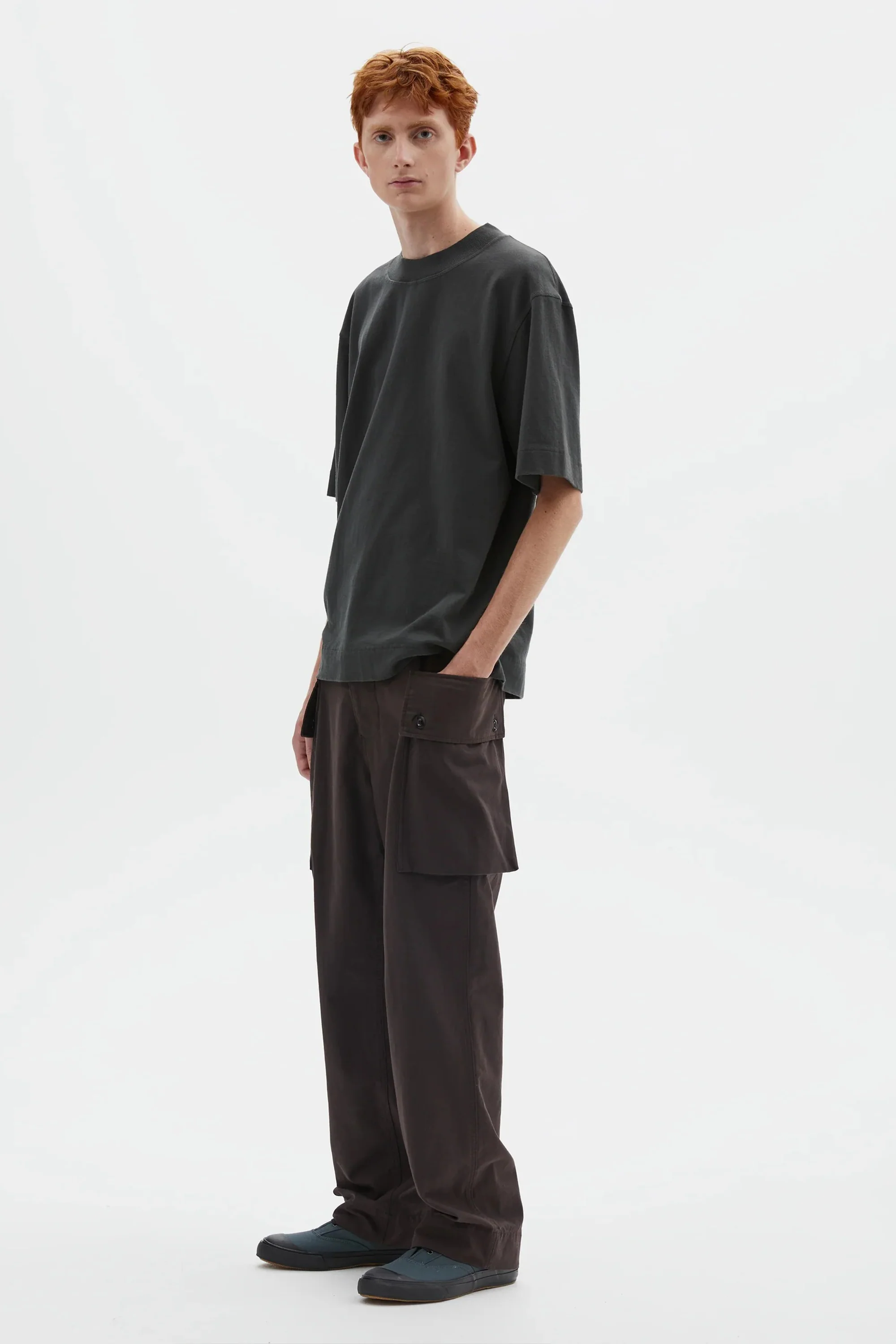 Flatlock Crew Matte Jersey Black Green - Image 3