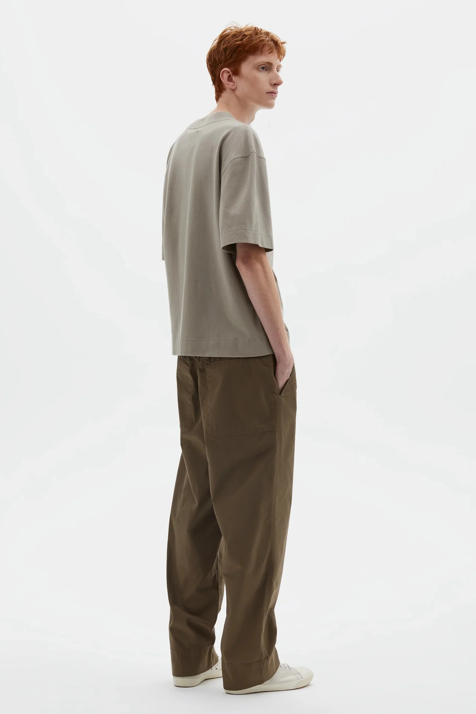 Flatlock Crew Matte Jersey Taupe - Image 4