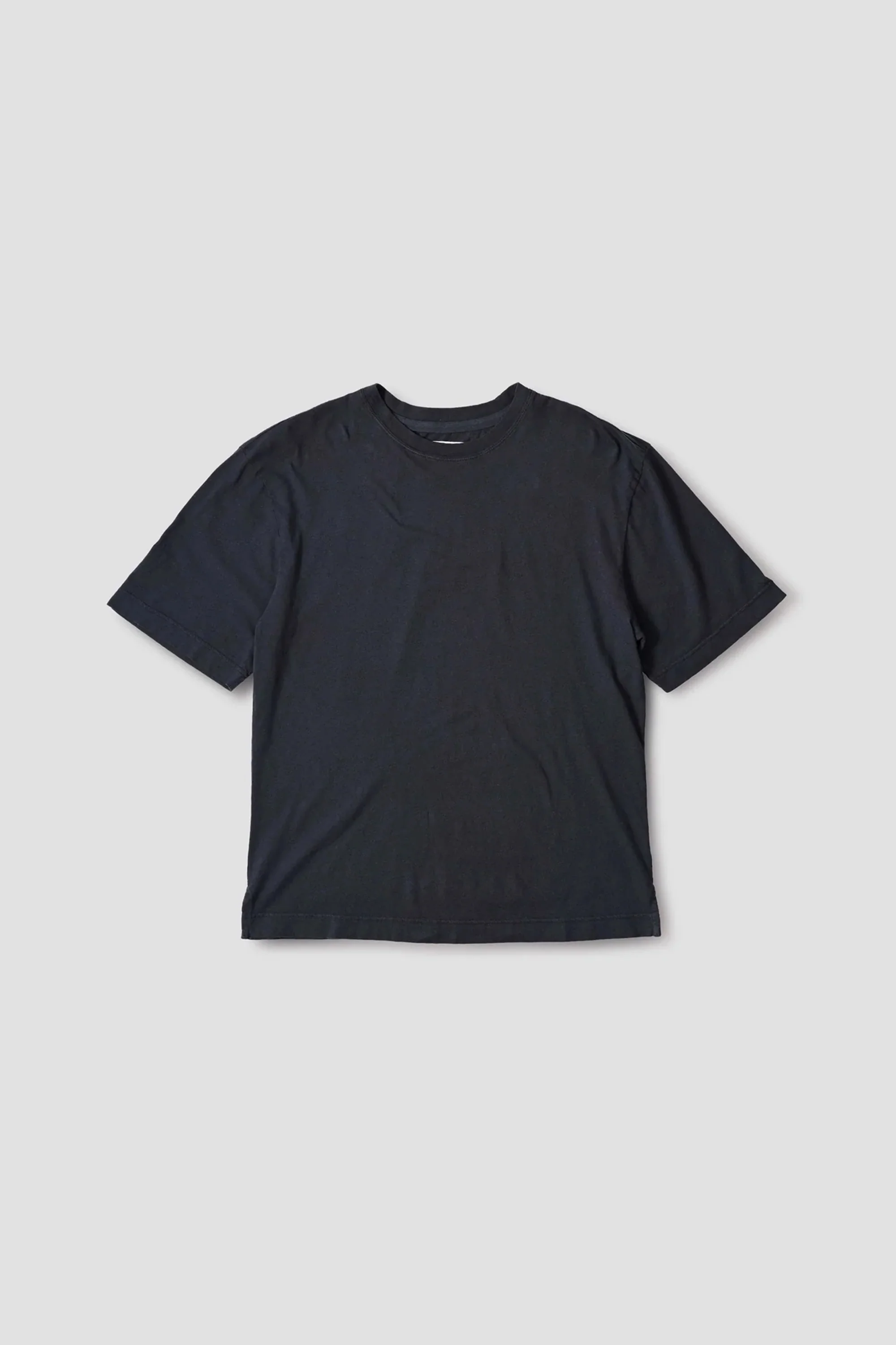 Simple T-Shirt Organic Cotton Linen Jersey Navy - Image 5