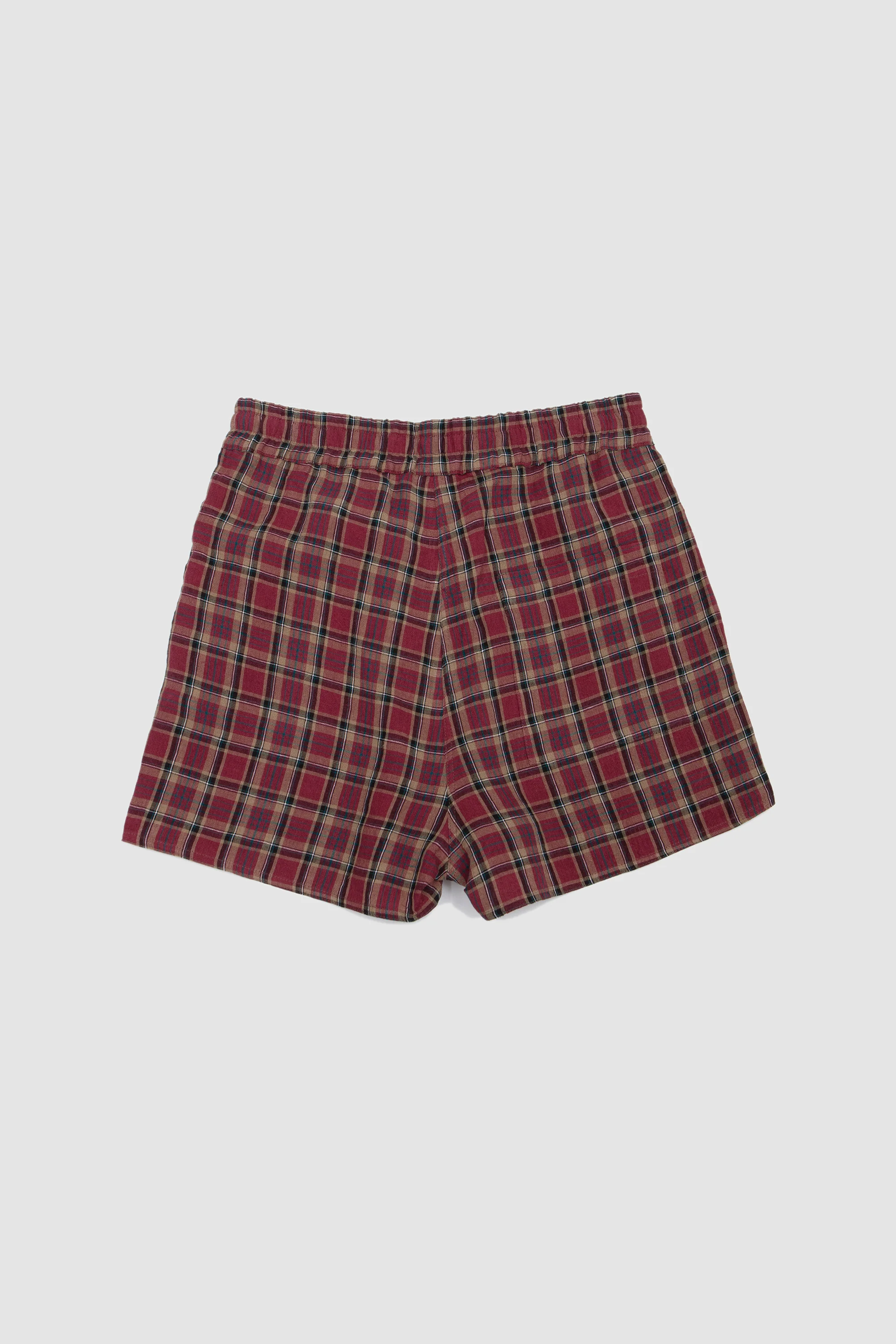 Leonida Shorts Burgundy/ Sand Check - Image 5