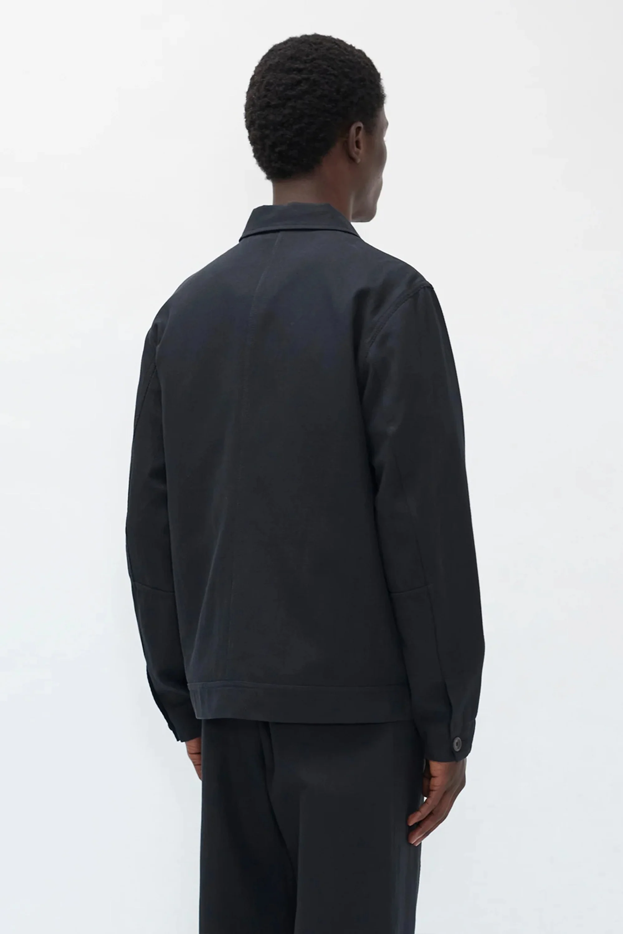 Arresskov Cotton Linen Twill Overshirt Dark Navy - Image 4
