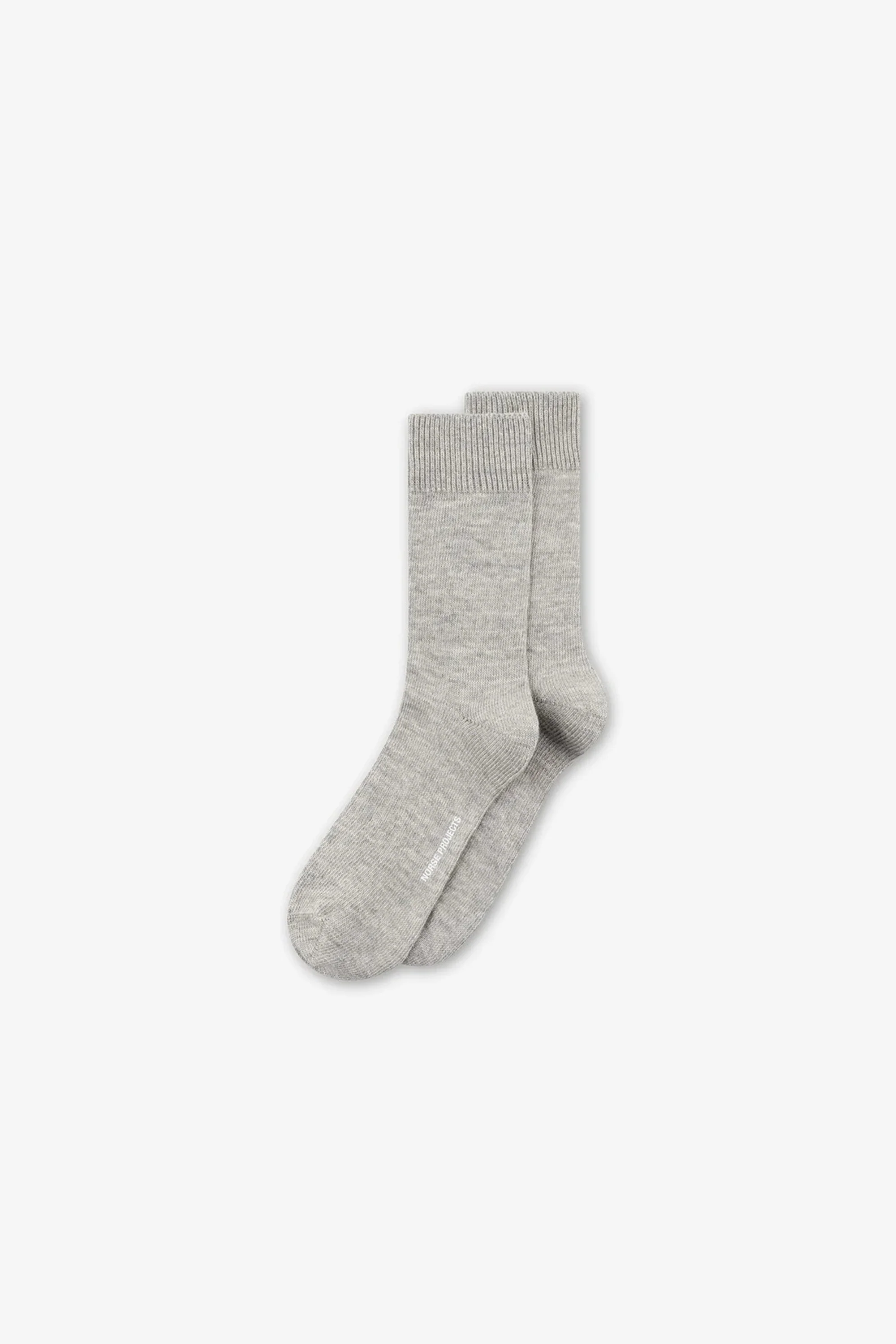 Bykle Heavy Cotton Twist Sock Light Grey Melange - Image 2