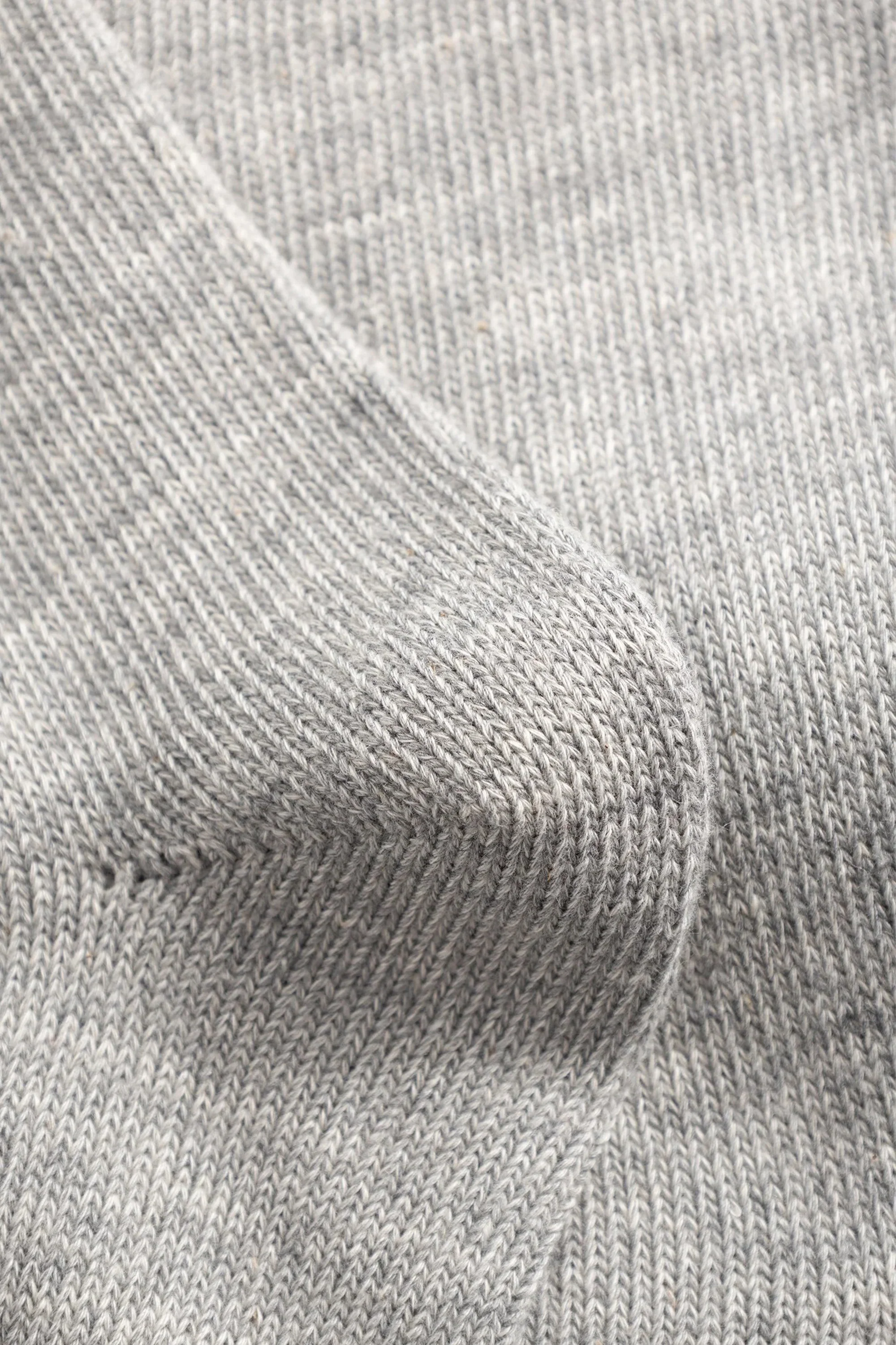 Bykle Heavy Cotton Twist Sock Light Grey Melange - Image 4