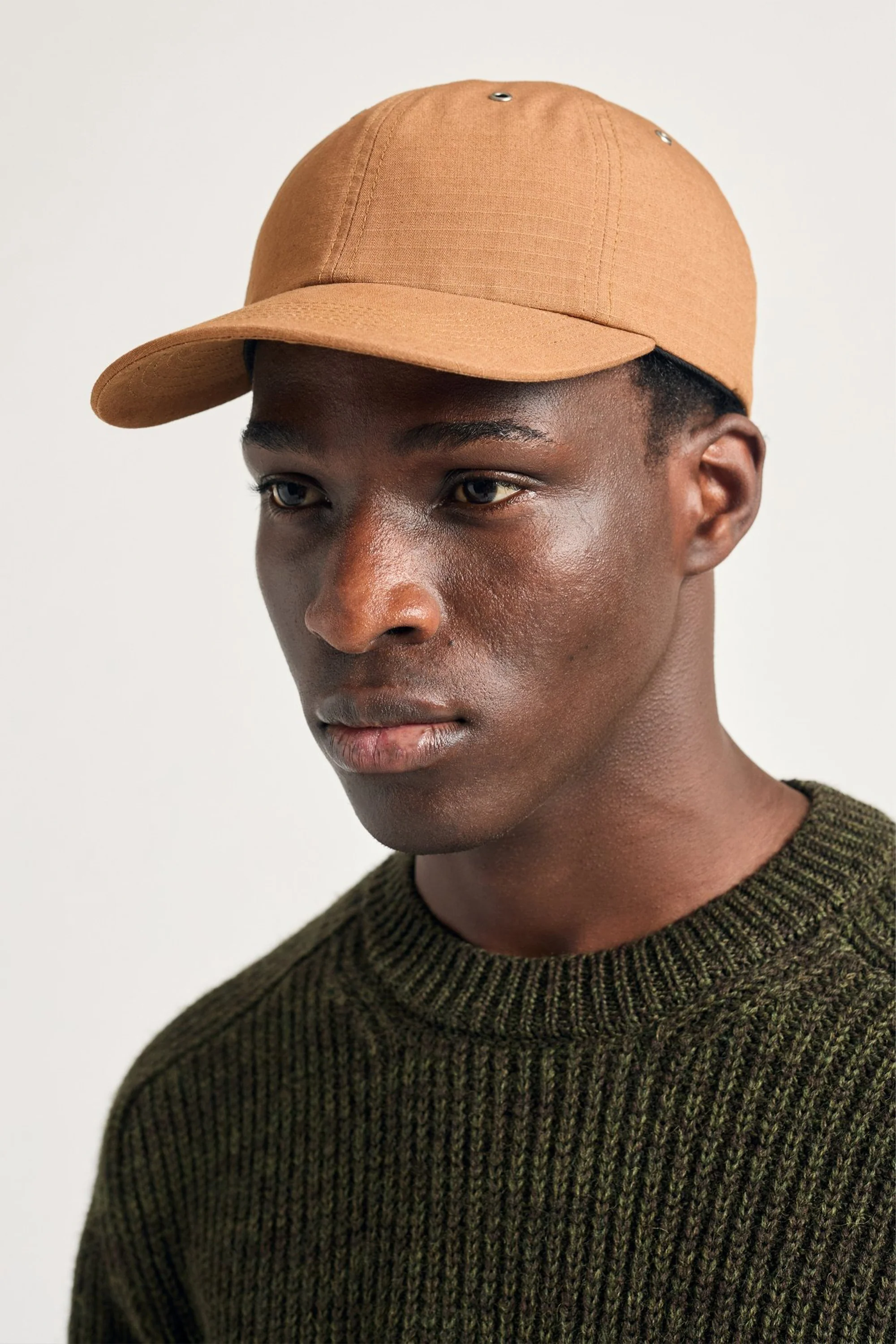 Cotton Ripstop 6-Panel Cap Utility Khaki - Image 3