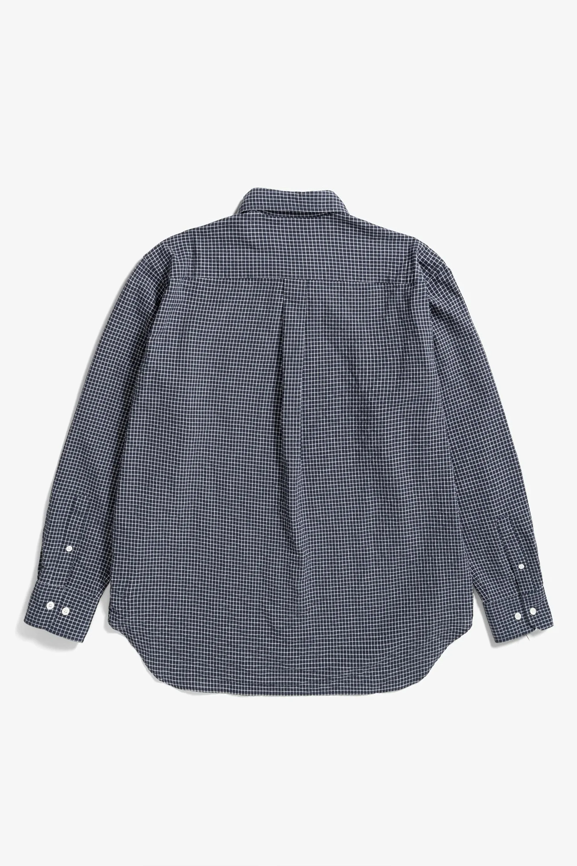 Espevik Check Oversized Shirt Dark Navy - Image 6