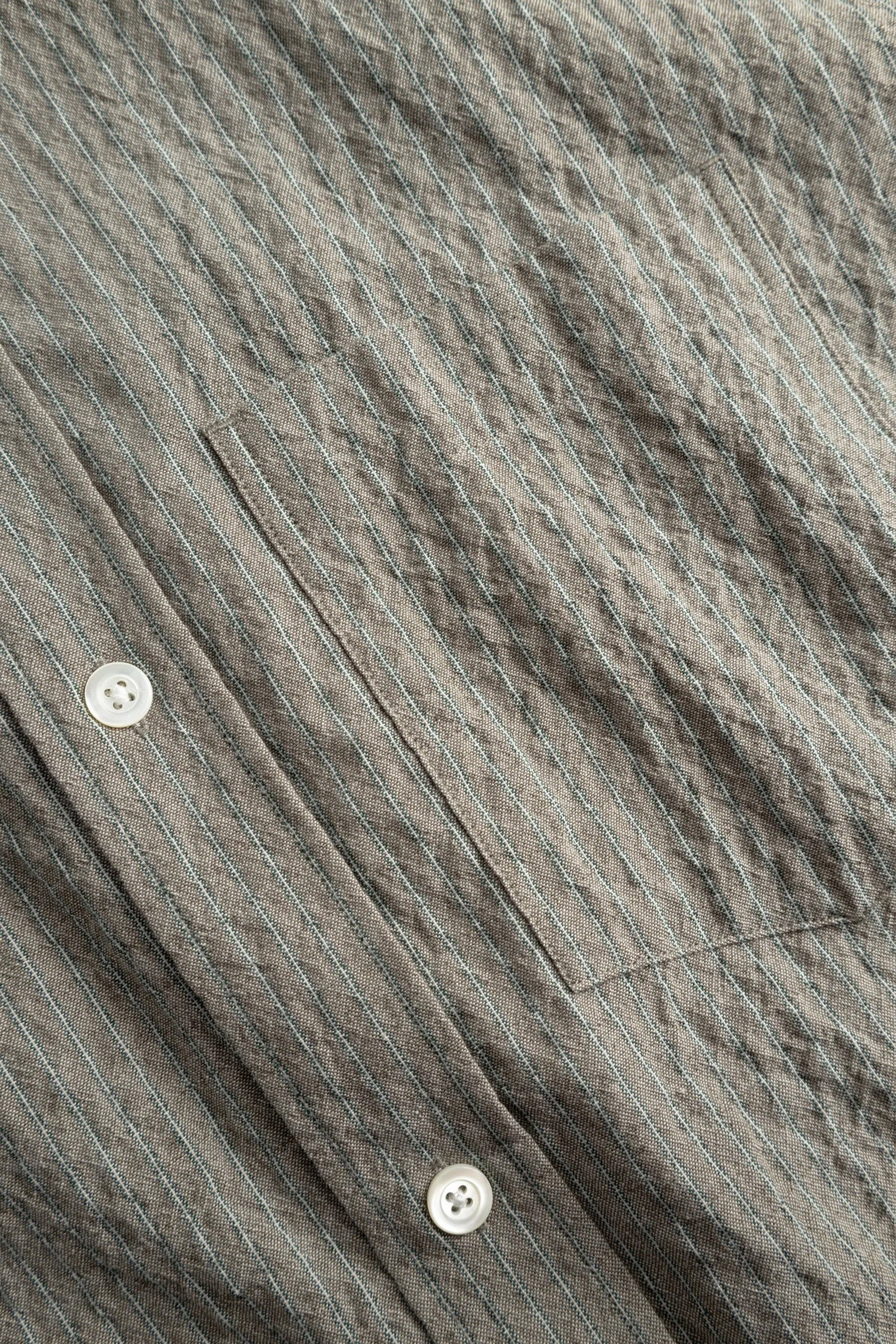 Falster Oversized Textured Stripe Shirt Vetiver - Image 7