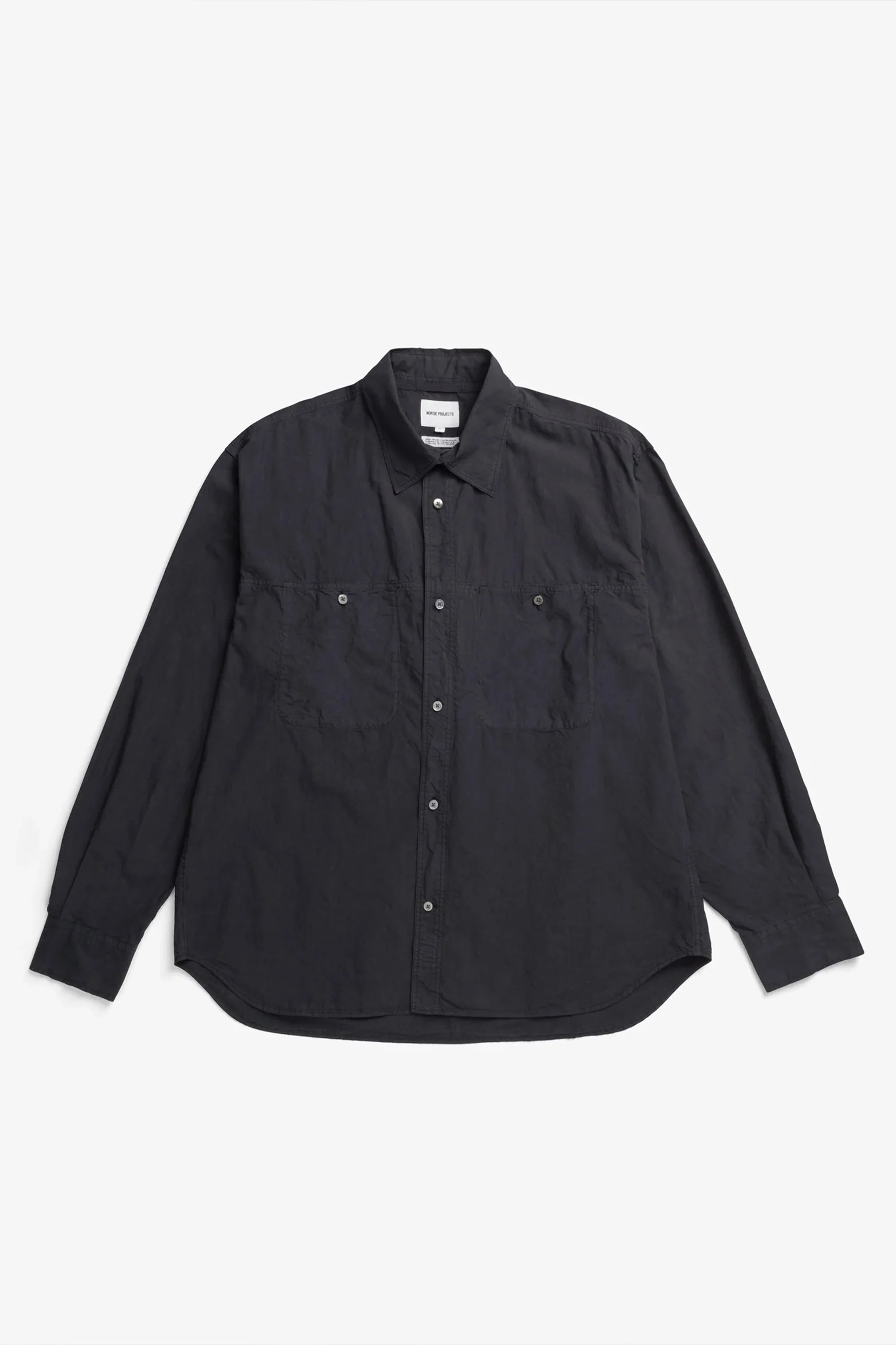 Falster Tencel Oversize Shirt Dark Navy - Image 6