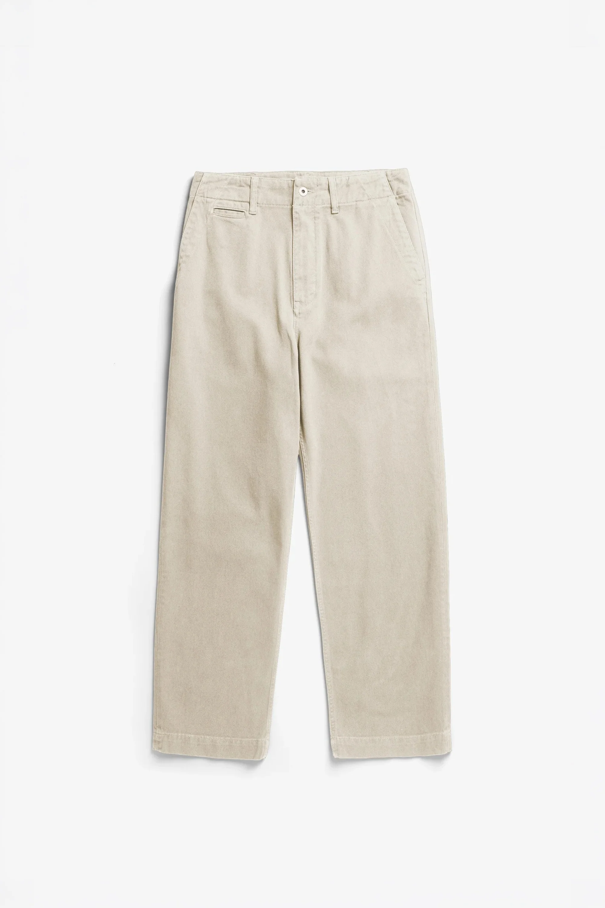 Hengifoss High Waist Heavy Twill Trouser Natural Ecru - Image 5