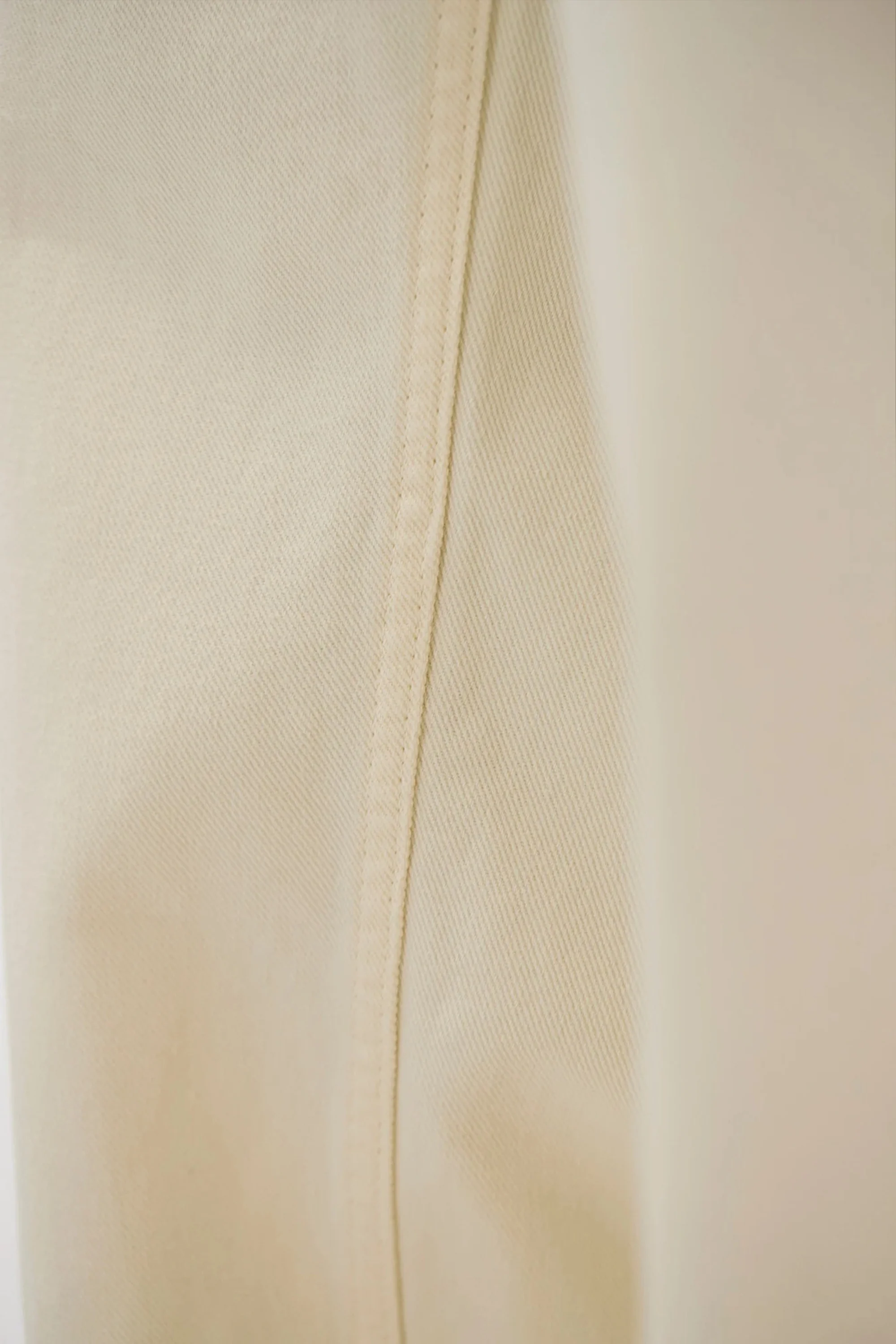 Hengifoss High Waist Heavy Twill Trouser Natural Ecru - Image 8