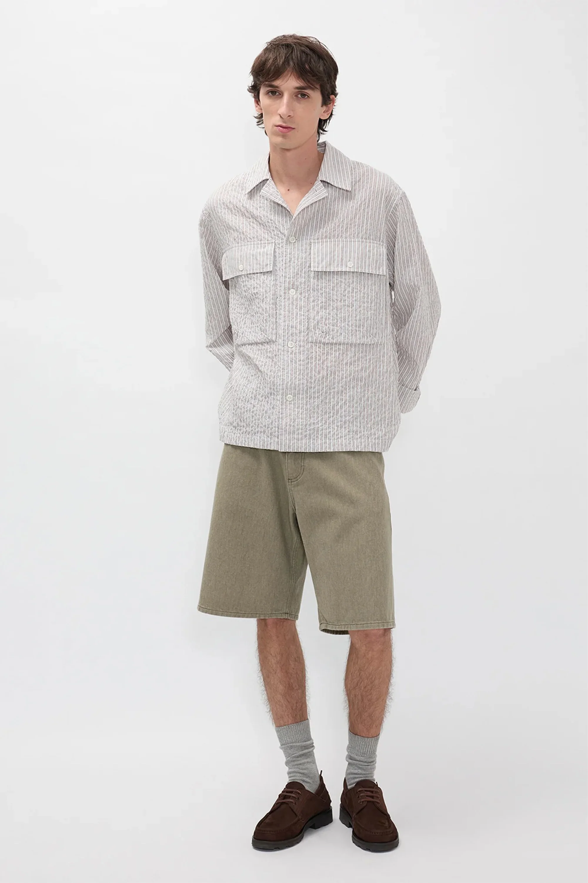 Korshavn Relaxed 5 Pocket Heavy Twill Short Vetiver - Image 2