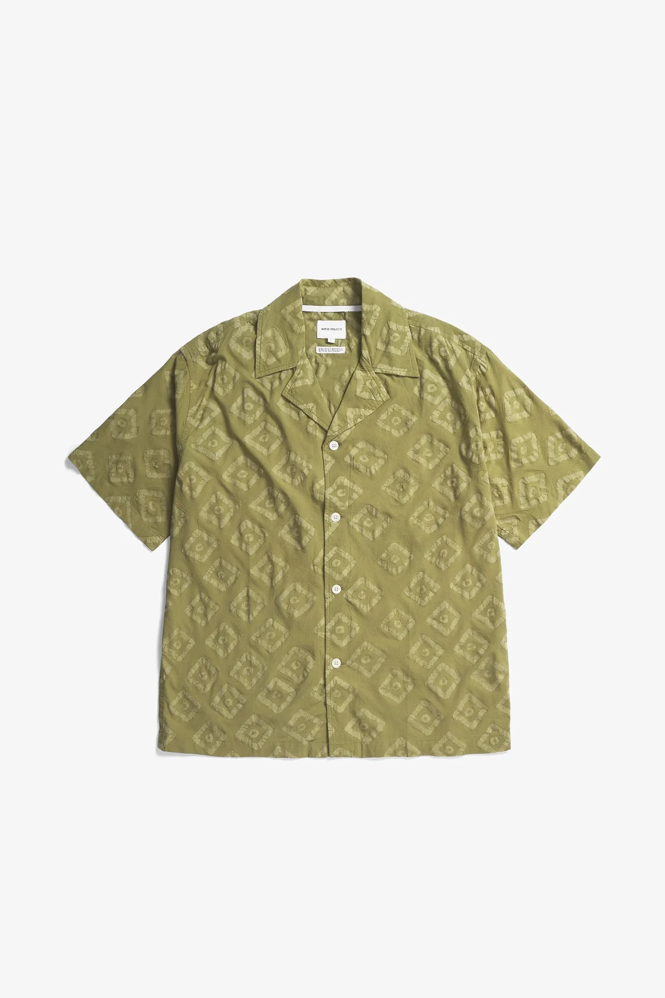 Mads Batik SS Shirt Moss Green - Image 7