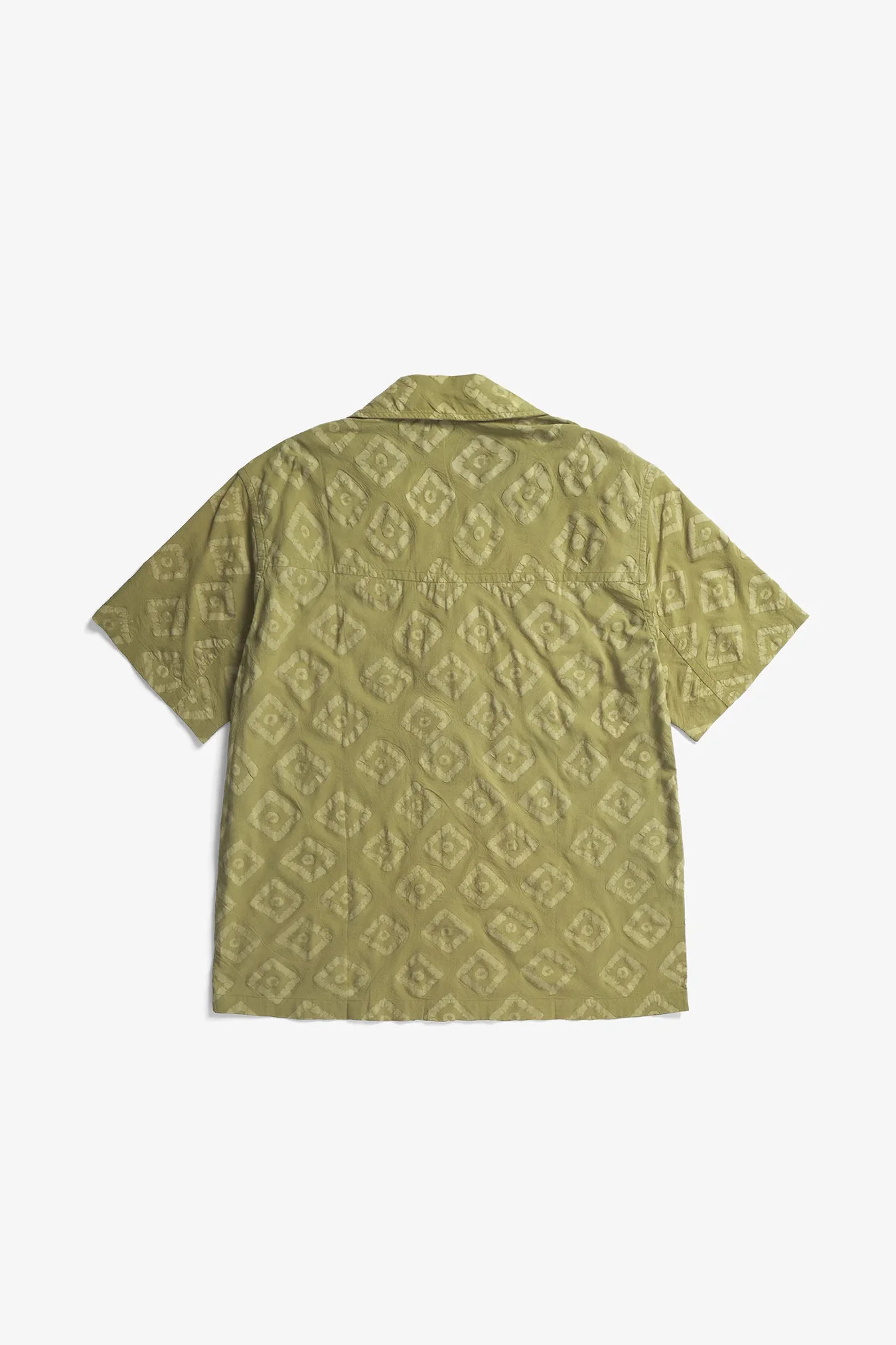 Mads Batik SS Shirt Moss Green - Image 8