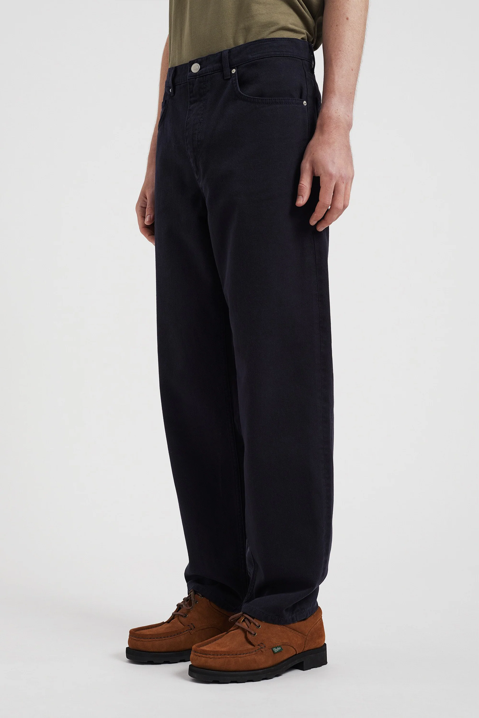 Mogens Relaxed 5 Pocket Heavy Twill Pants Dark Navy - Image 3