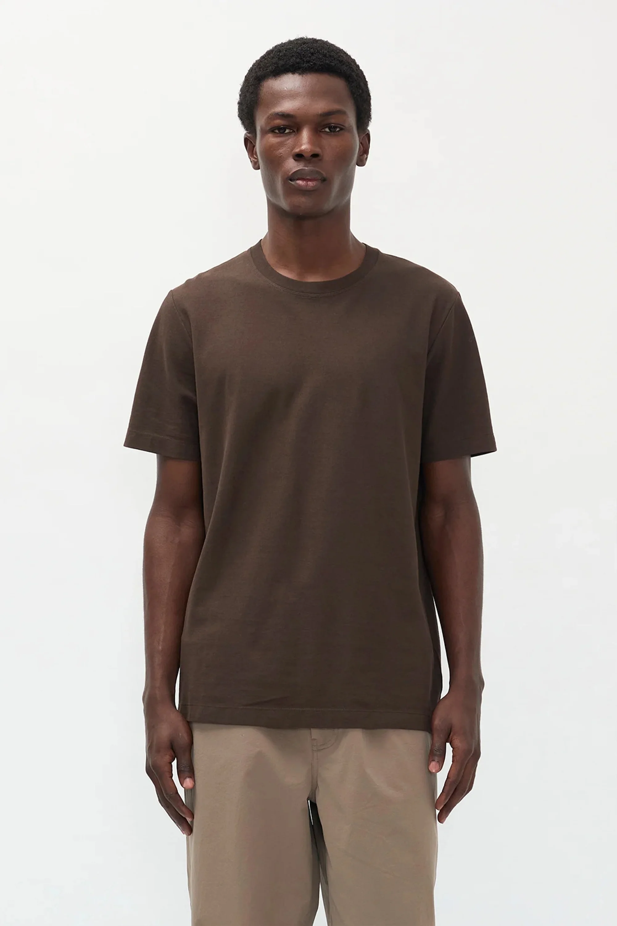 Nordborg Cotton Crepe T-Shirt Delicioso Brown - Image 2