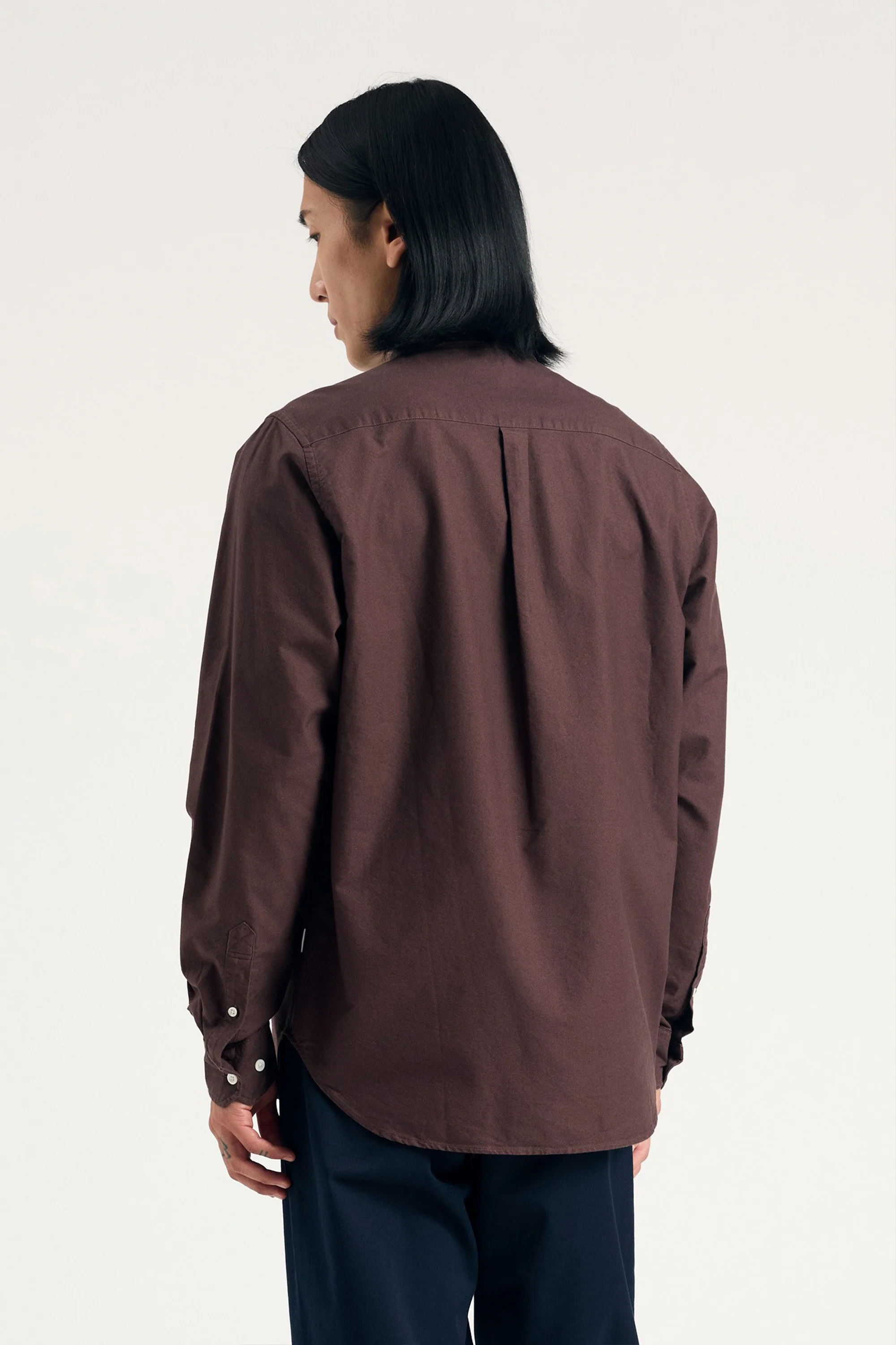 Norse Standard Oxford BD Shirt Seal Brown - Image 3