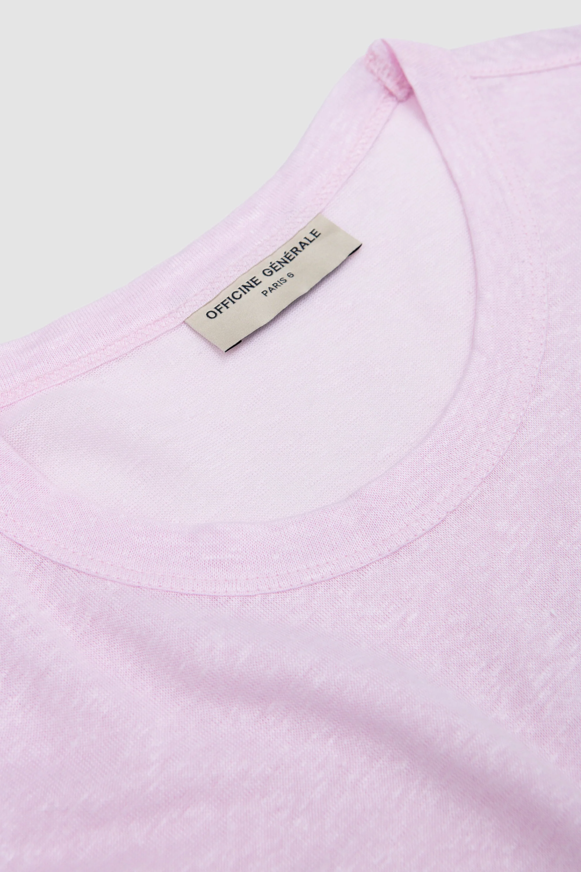 SS Tee Garment Dye Linen Pink Pastel - Image 3