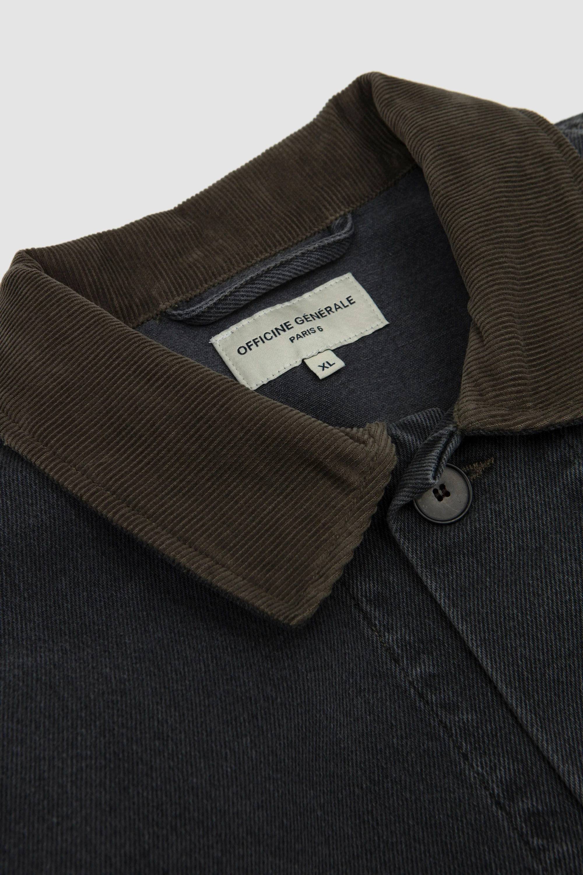 Carlito Jacket Cotton Denim Mid Grey/ Iced Coffee - Image 3
