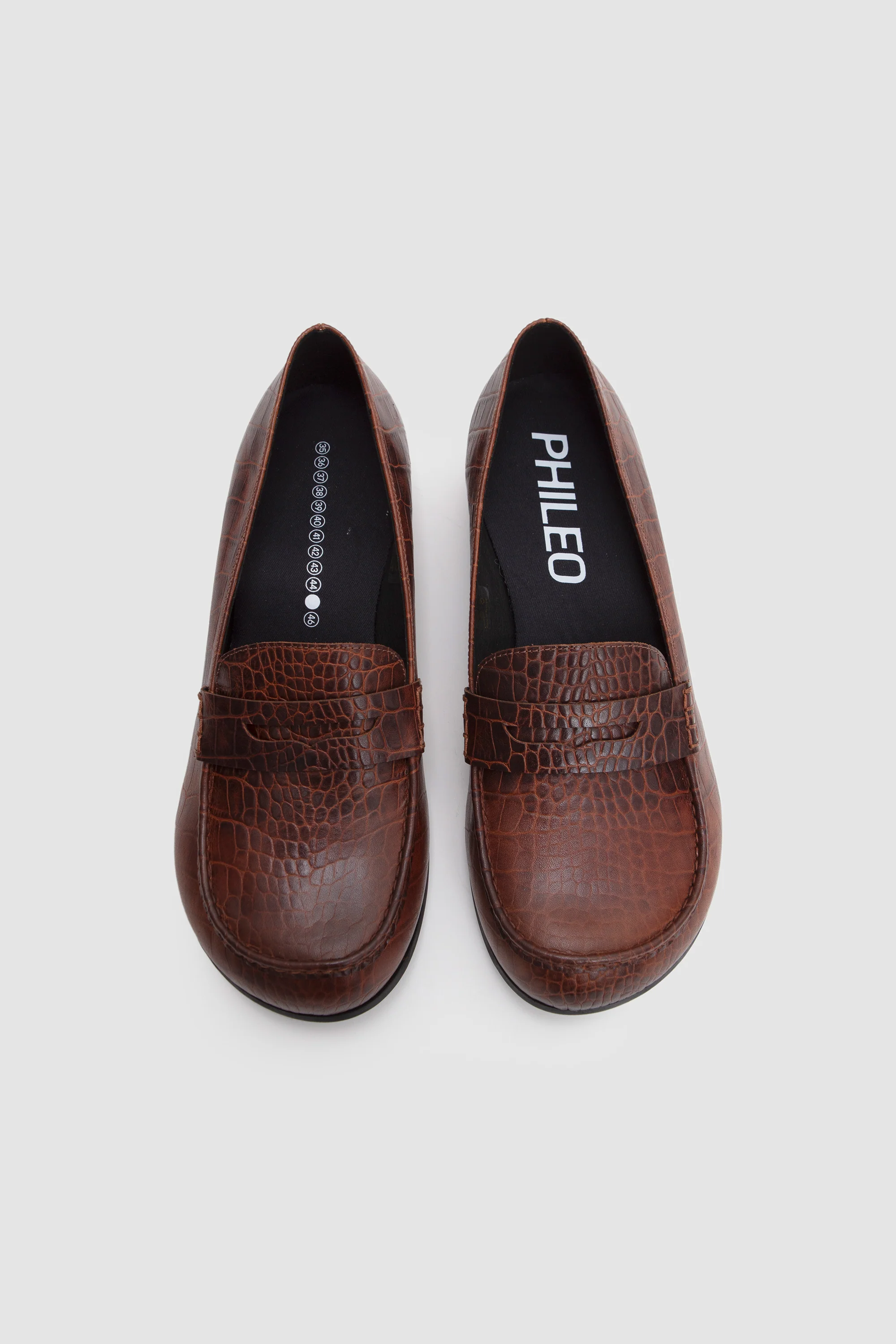 079 Mocassin Crocodile Mud Brown - Image 3
