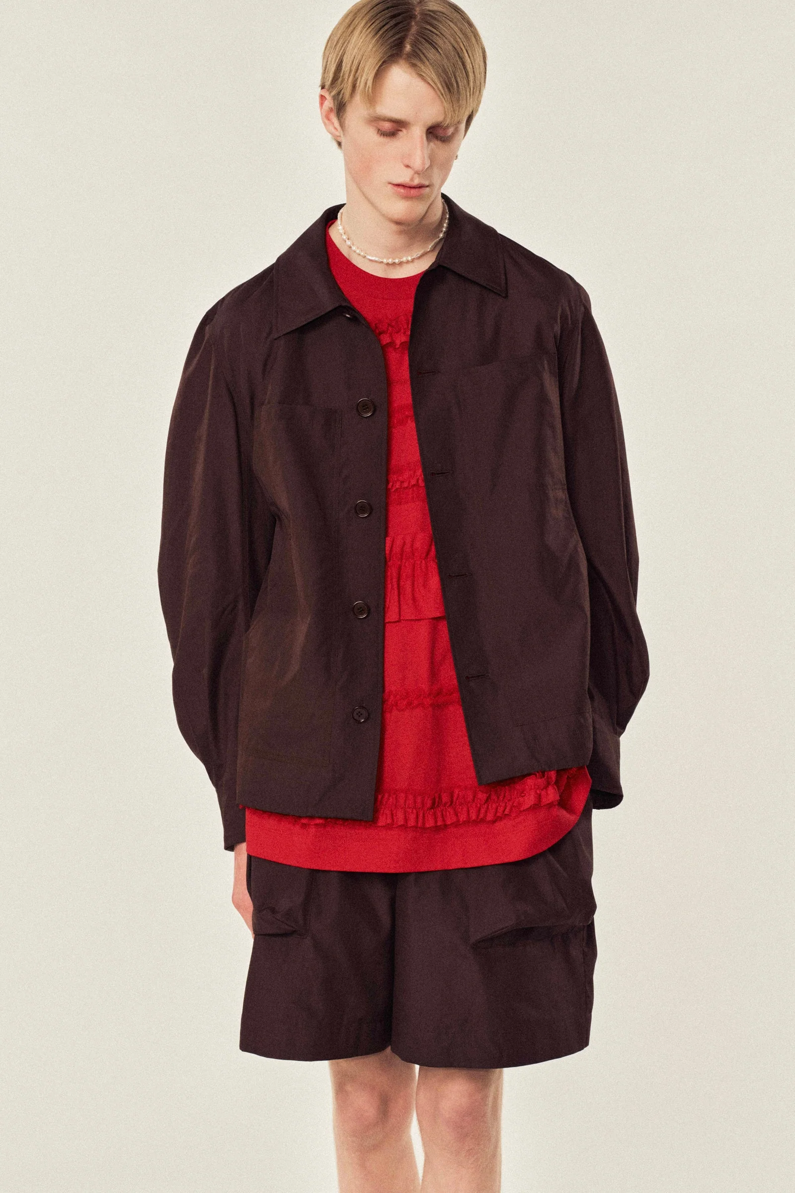 Cargo Pocket Drawstring Shorts Chocolate - Image 3
