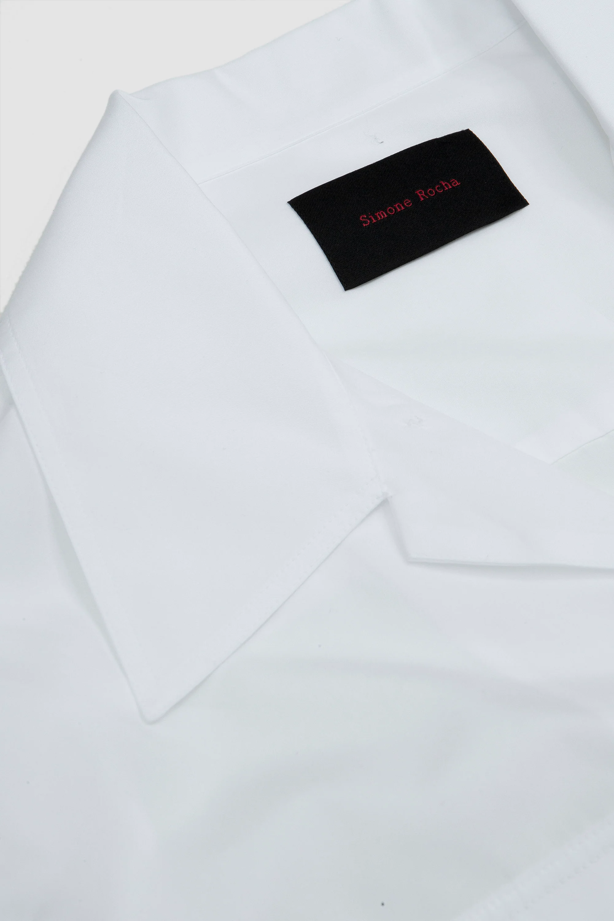 Relaxed SS Shirt W/ Trim White/White - Image 3