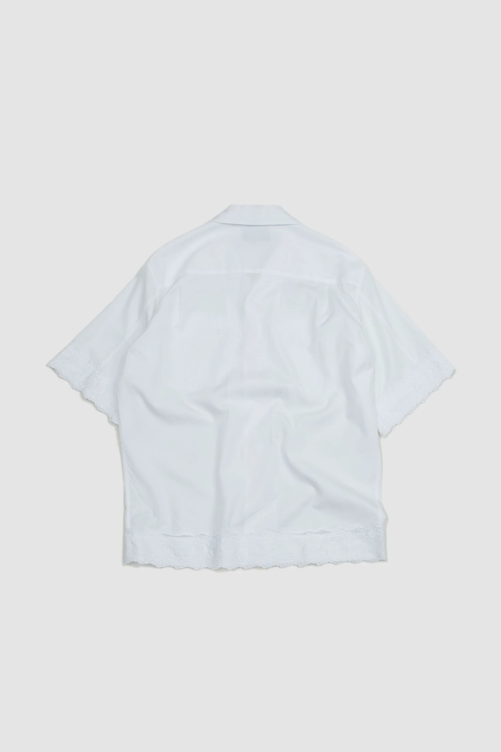 Relaxed SS Shirt W/ Trim White/White - Image 5