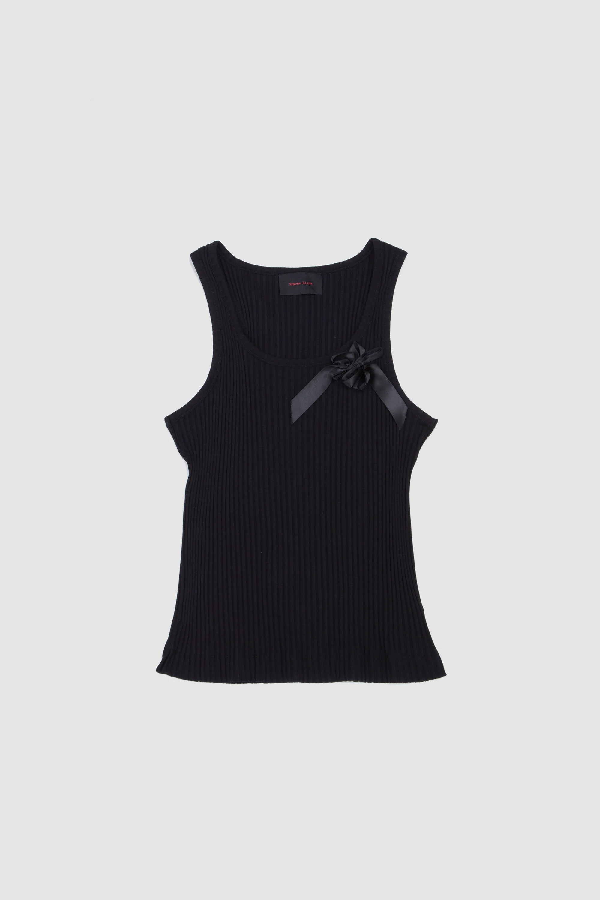 Ribbon Daisy Vest Black/ Black - Image 2