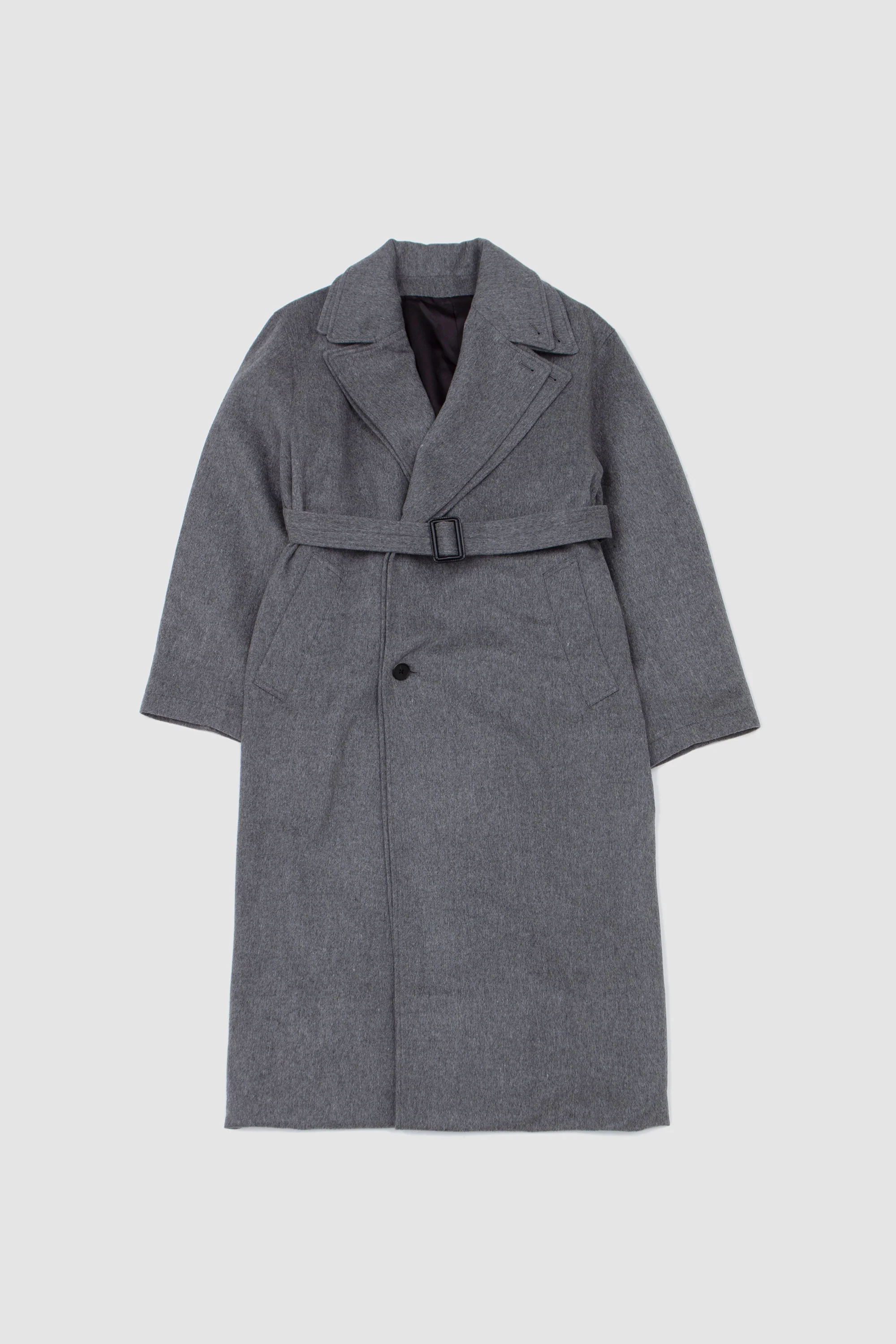 Oversized Layered Combination Coat Grey - Image 2