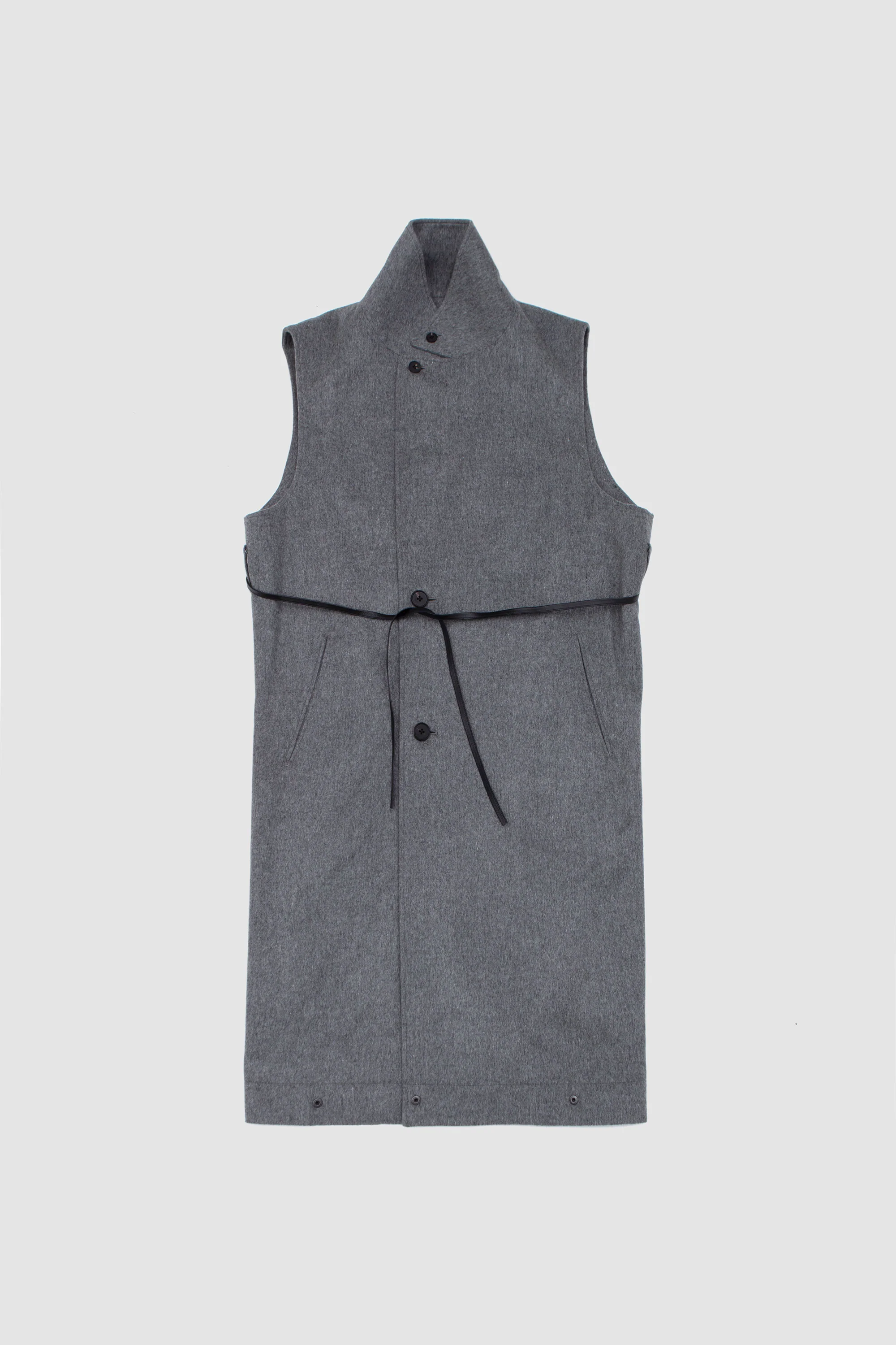 Oversized Layered Combination Coat Grey - Image 9