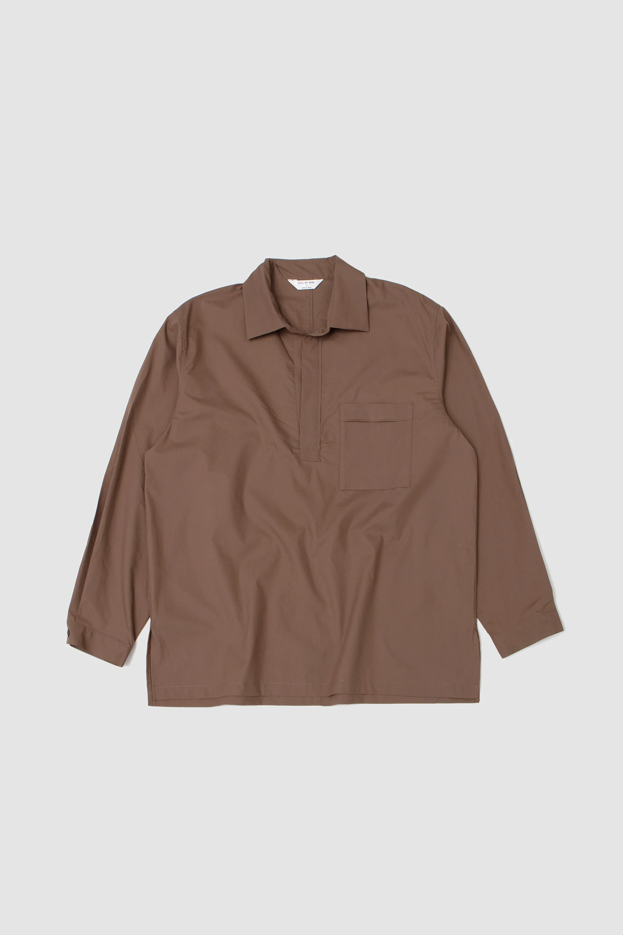 Buttonless Over Shirt Mocha Beige - Image 2