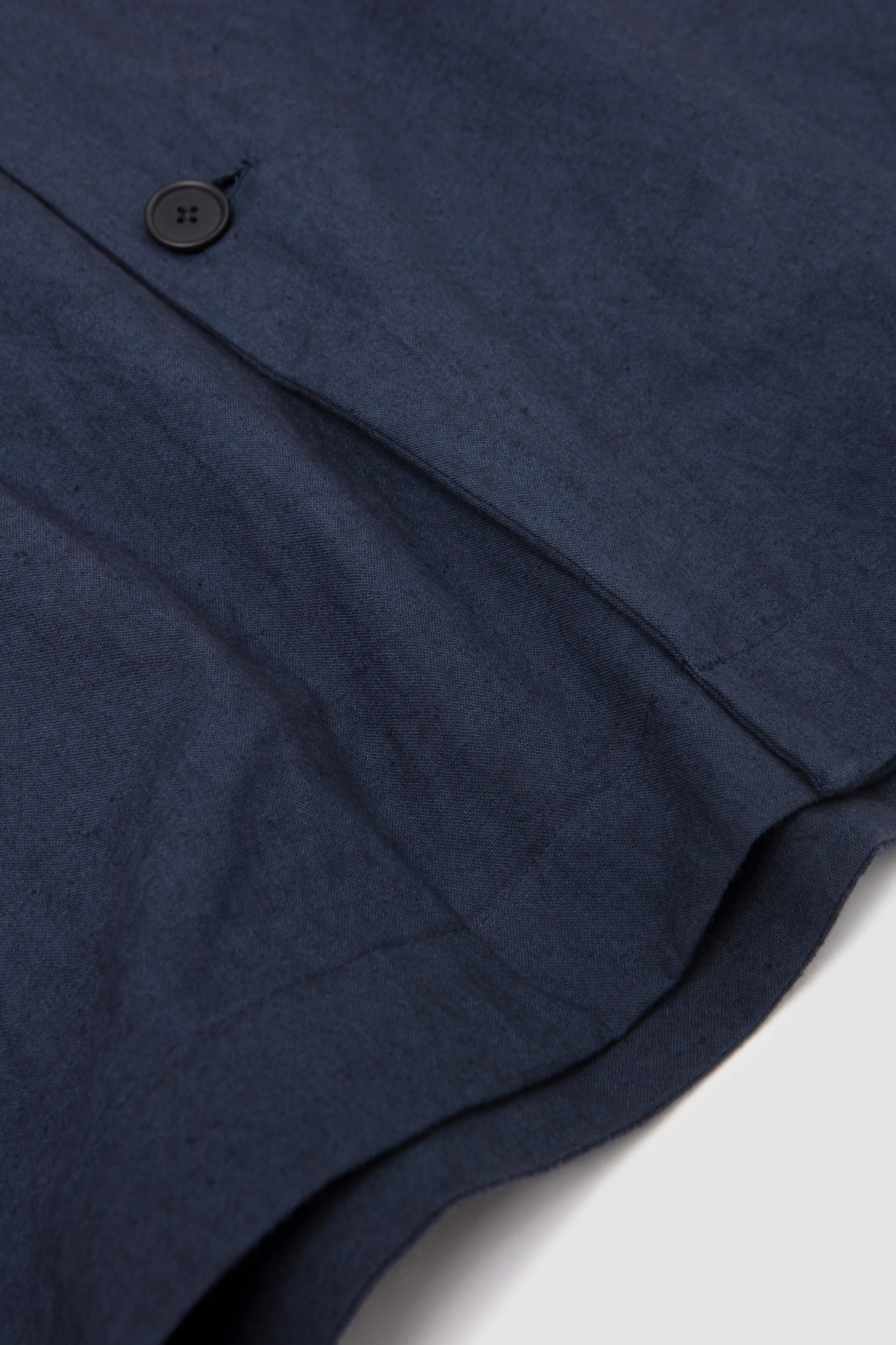 Cotton/Linen Half Coat Dusty Blue - Image 4
