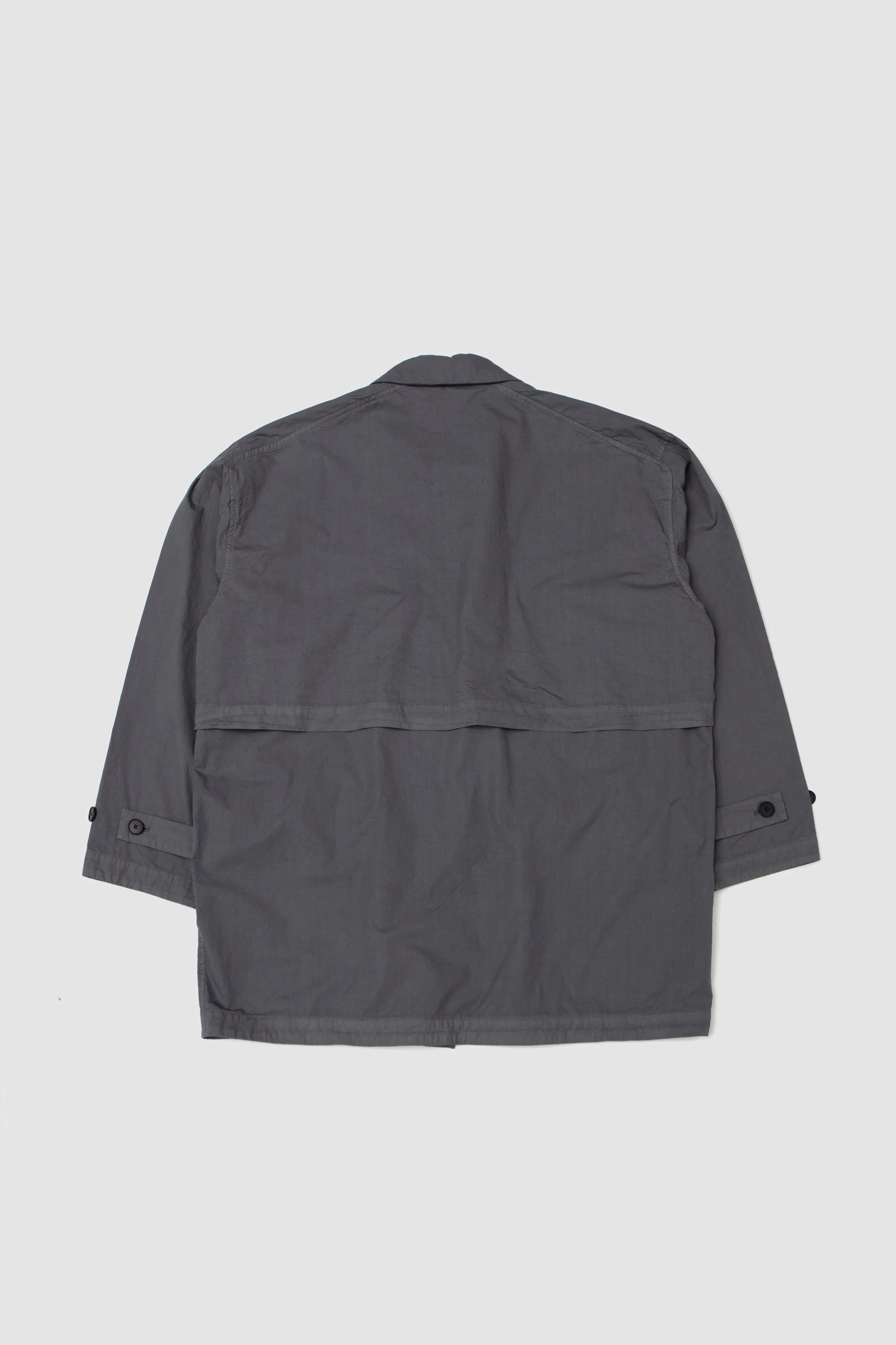 Garment-Dye Half Coat Blue Grey - Image 5