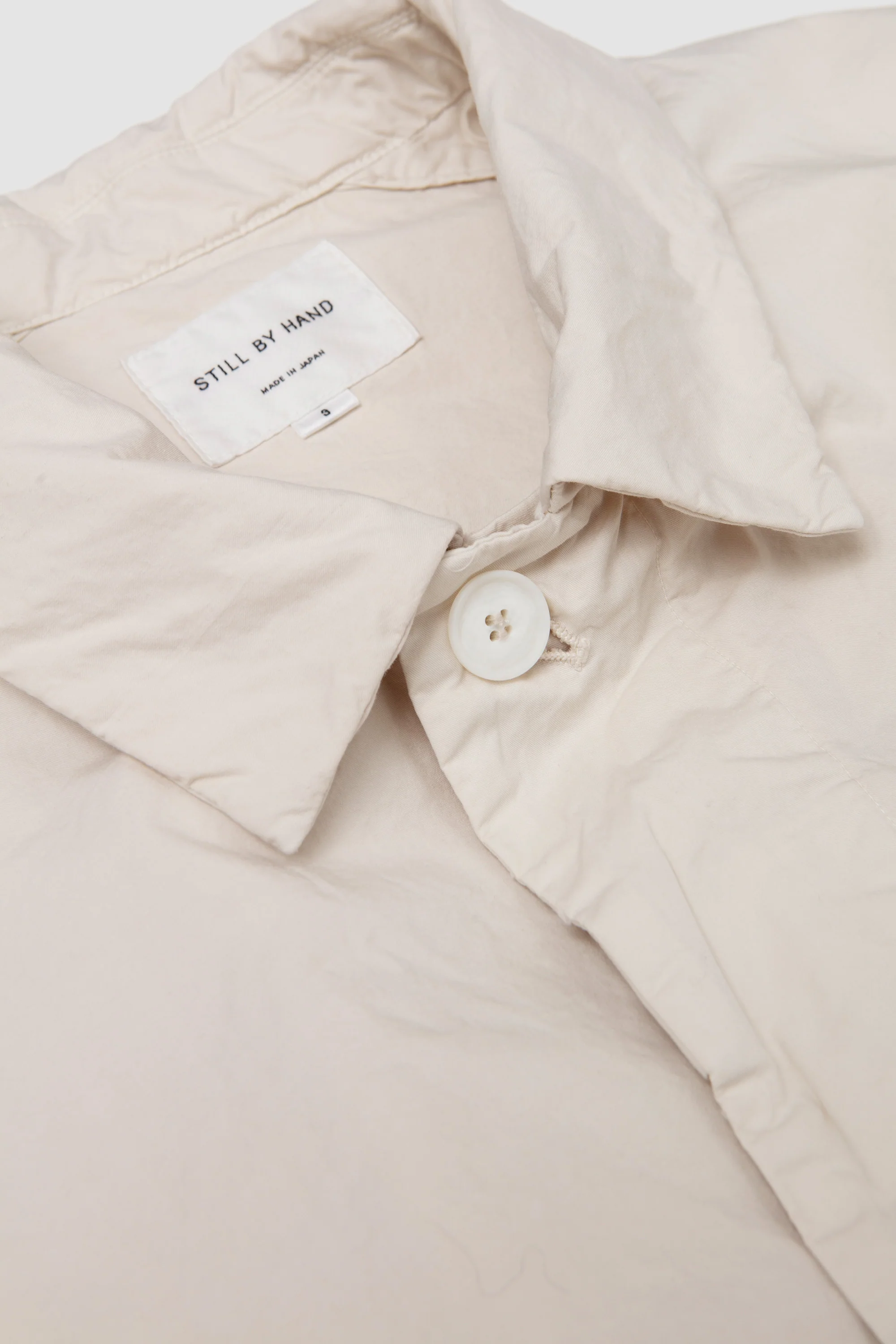 Garment-Dye Half Coat Ecru - Image 3
