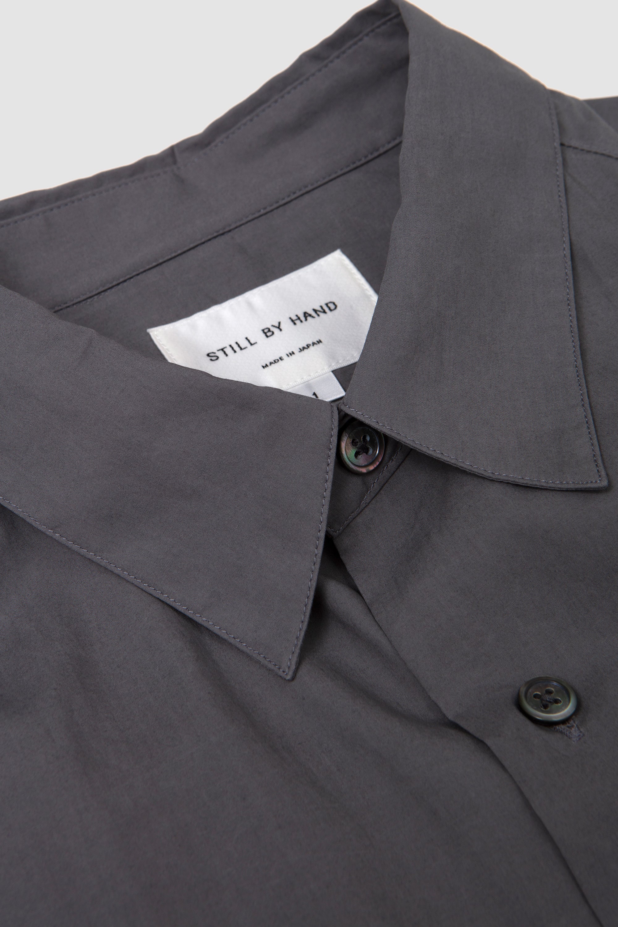 Half Sleeve Cotton Shirt Grey - Image 3