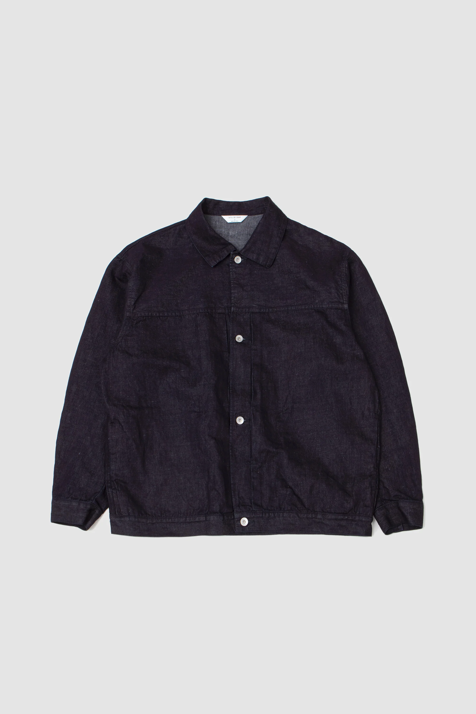 Hemp Mixed Denim Blouson Dark Navy - Image 2
