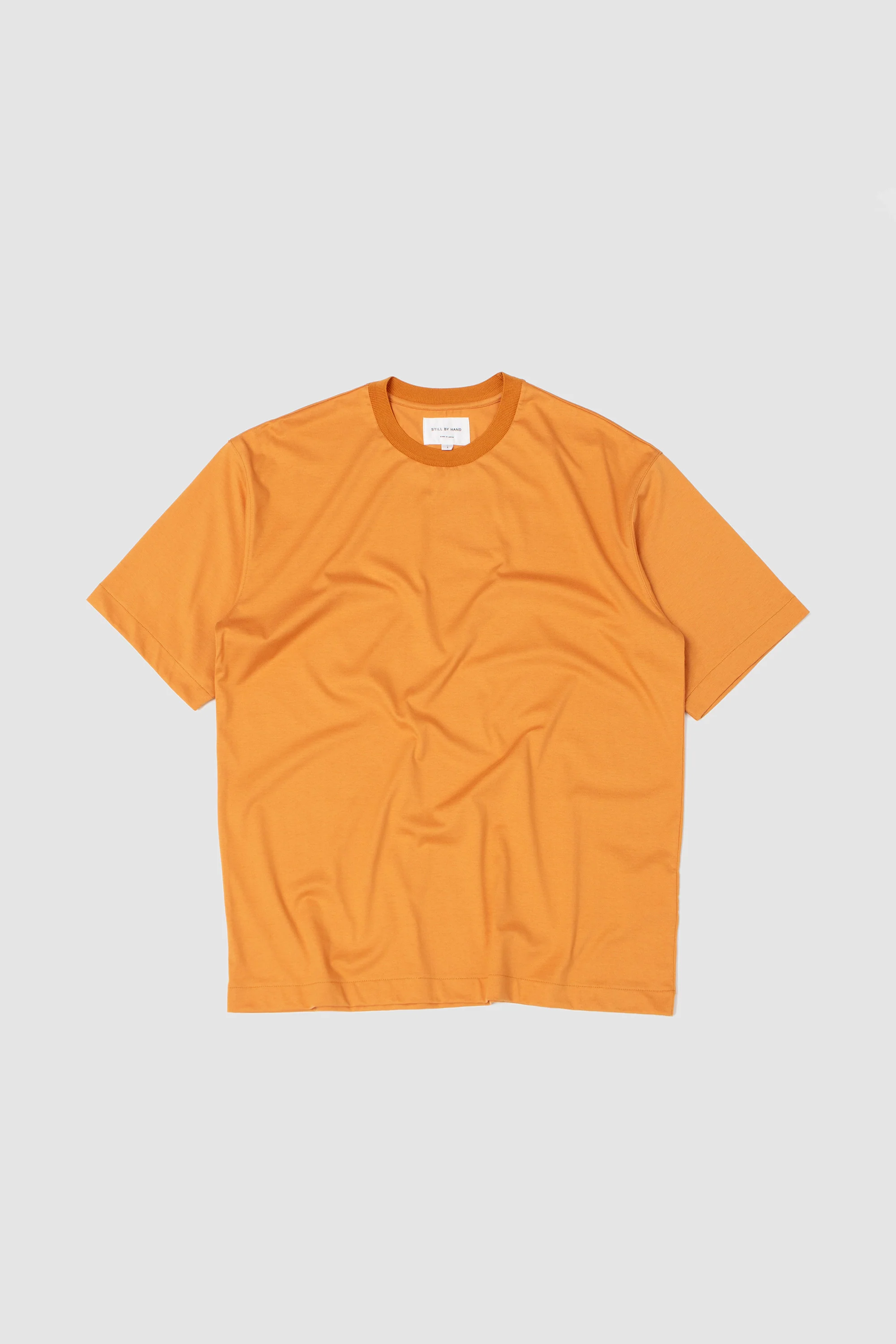 Knitted Rib T-Shirt Sand Dusty Orange - Image 2