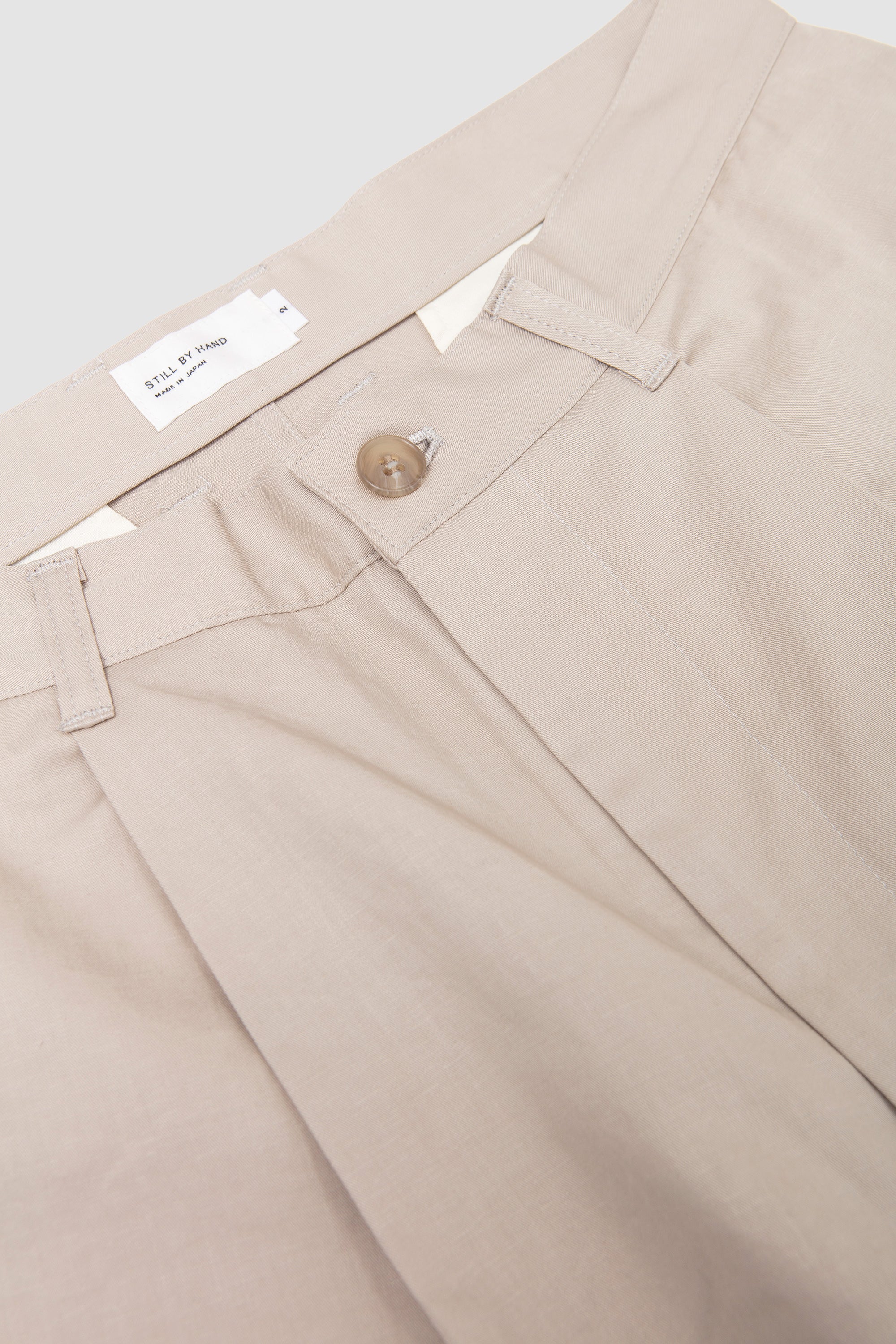 Linen Mixed Wide Shorts Taupe - Image 3