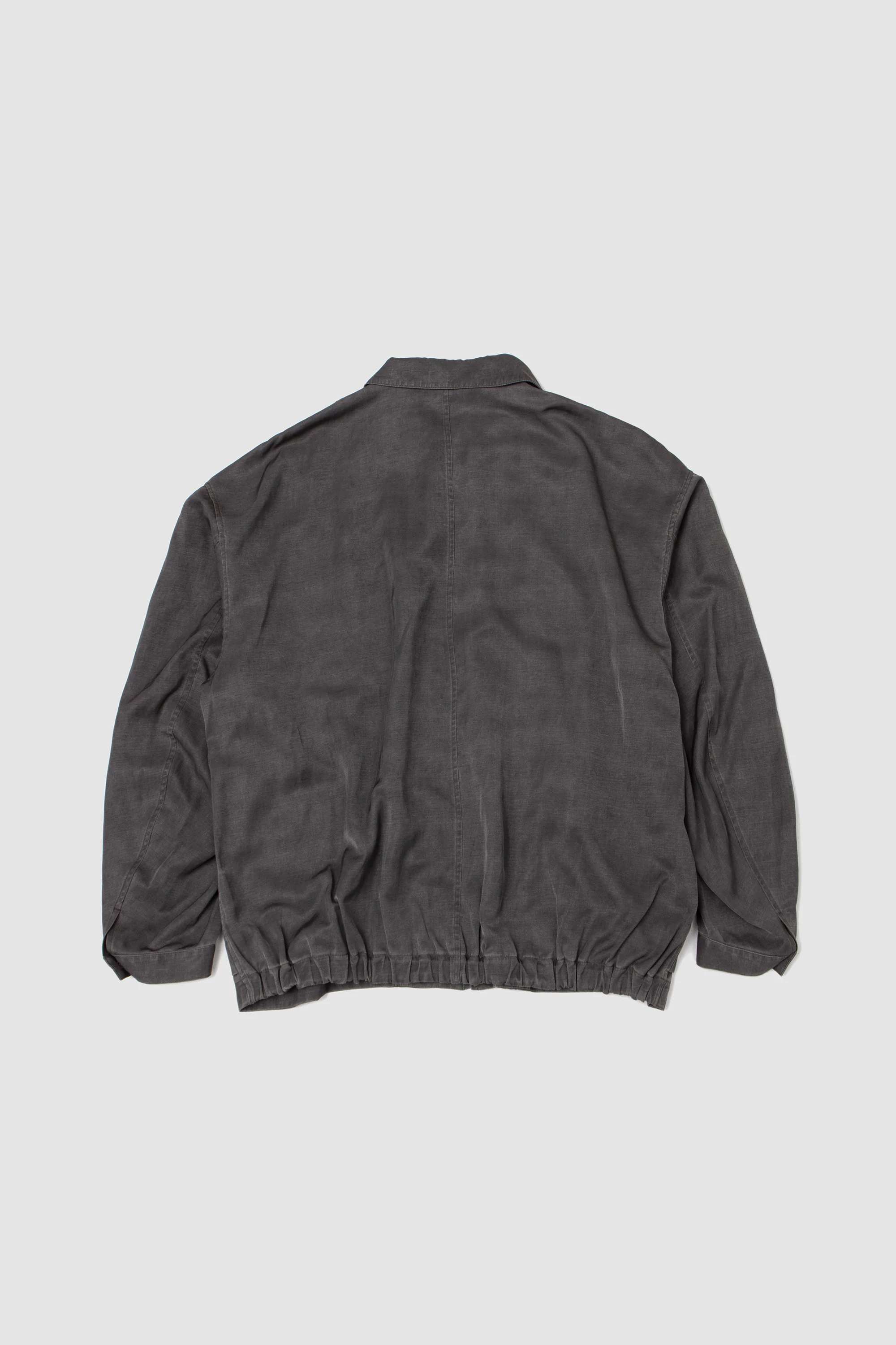 Pigment Print Zip Up Blouson Dusty Grey - Image 5