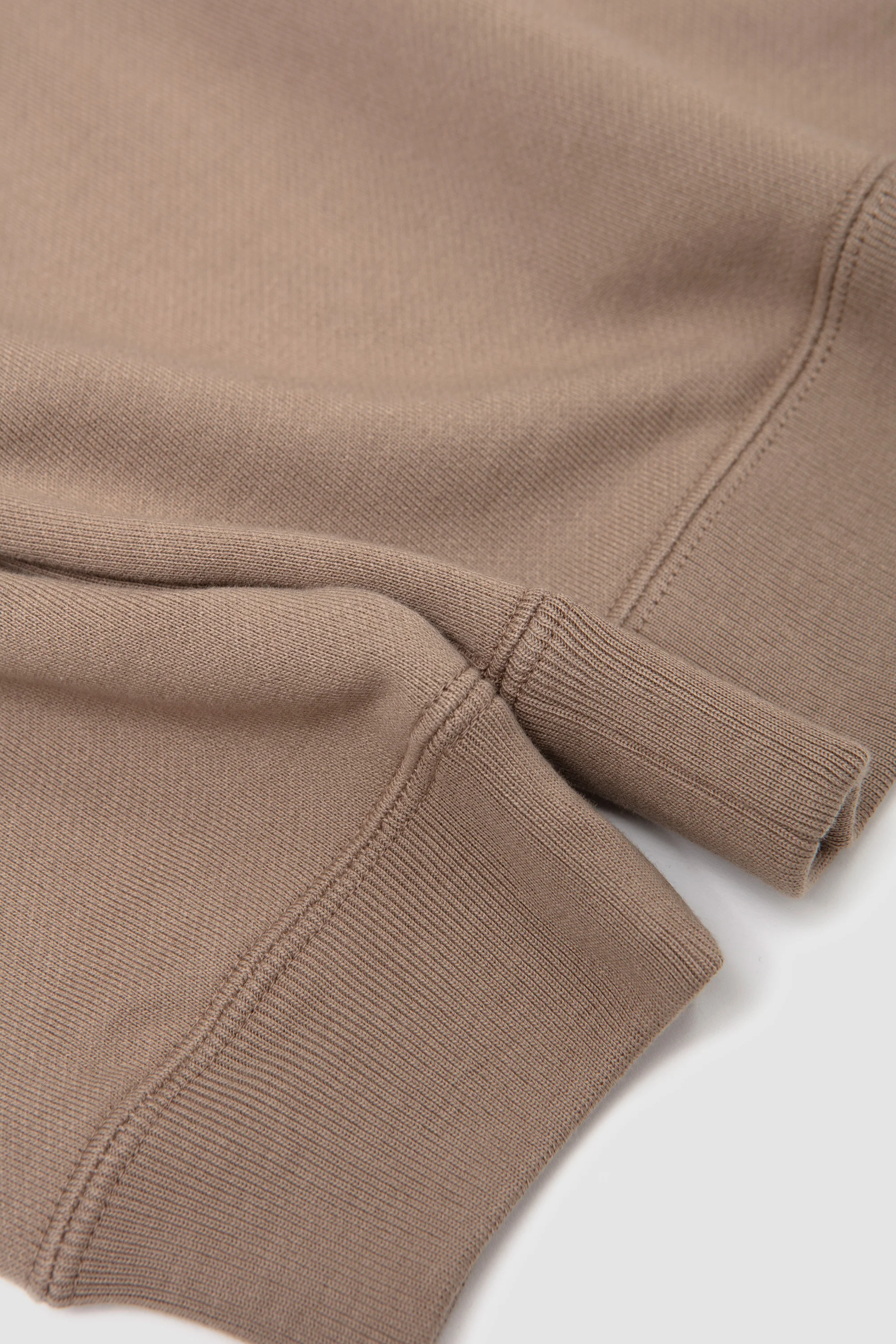 Pima Cotton Sweatshirt Khaki Beige - Image 4