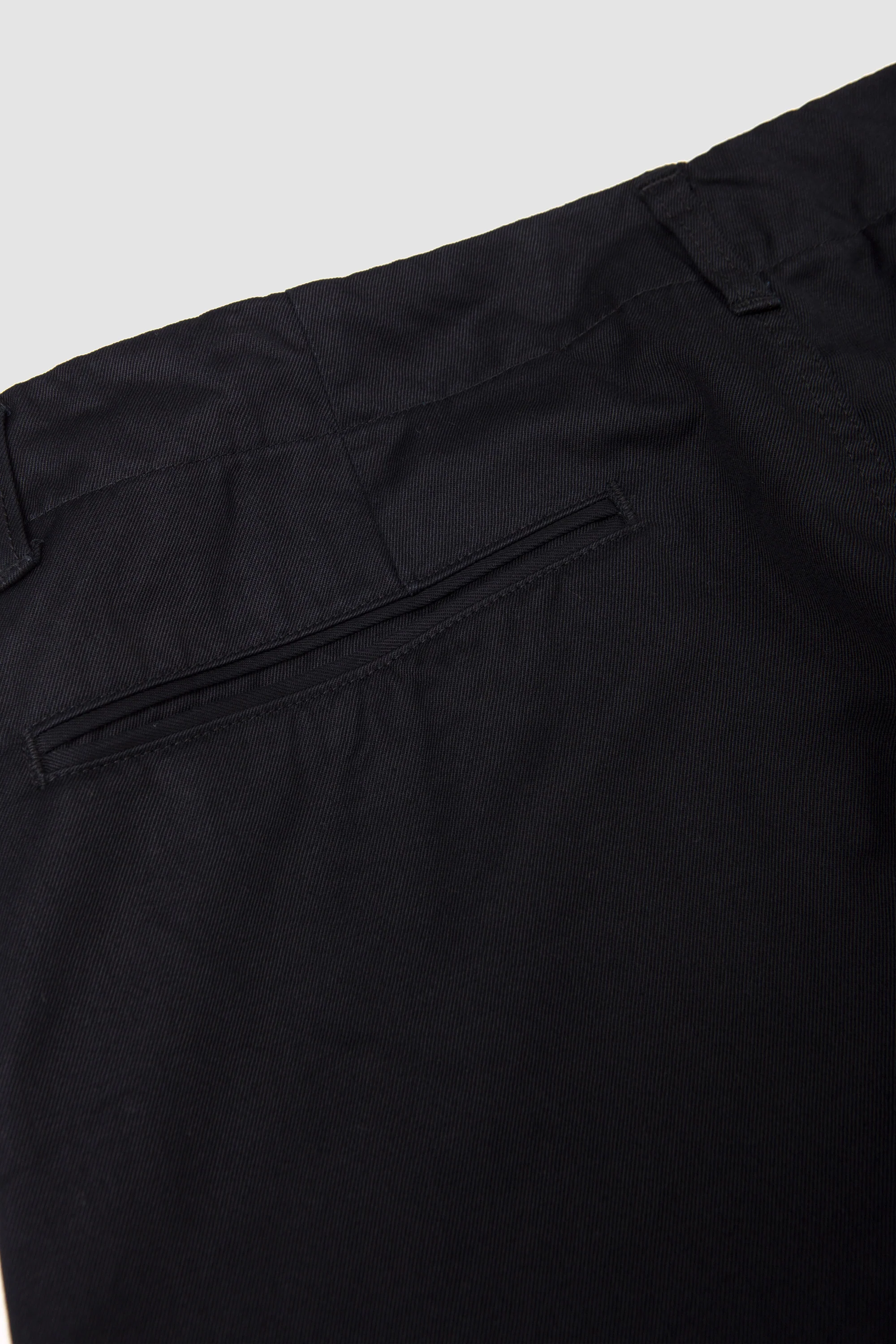 Selvedge 1 Pleat Pants Black Navy - Image 4
