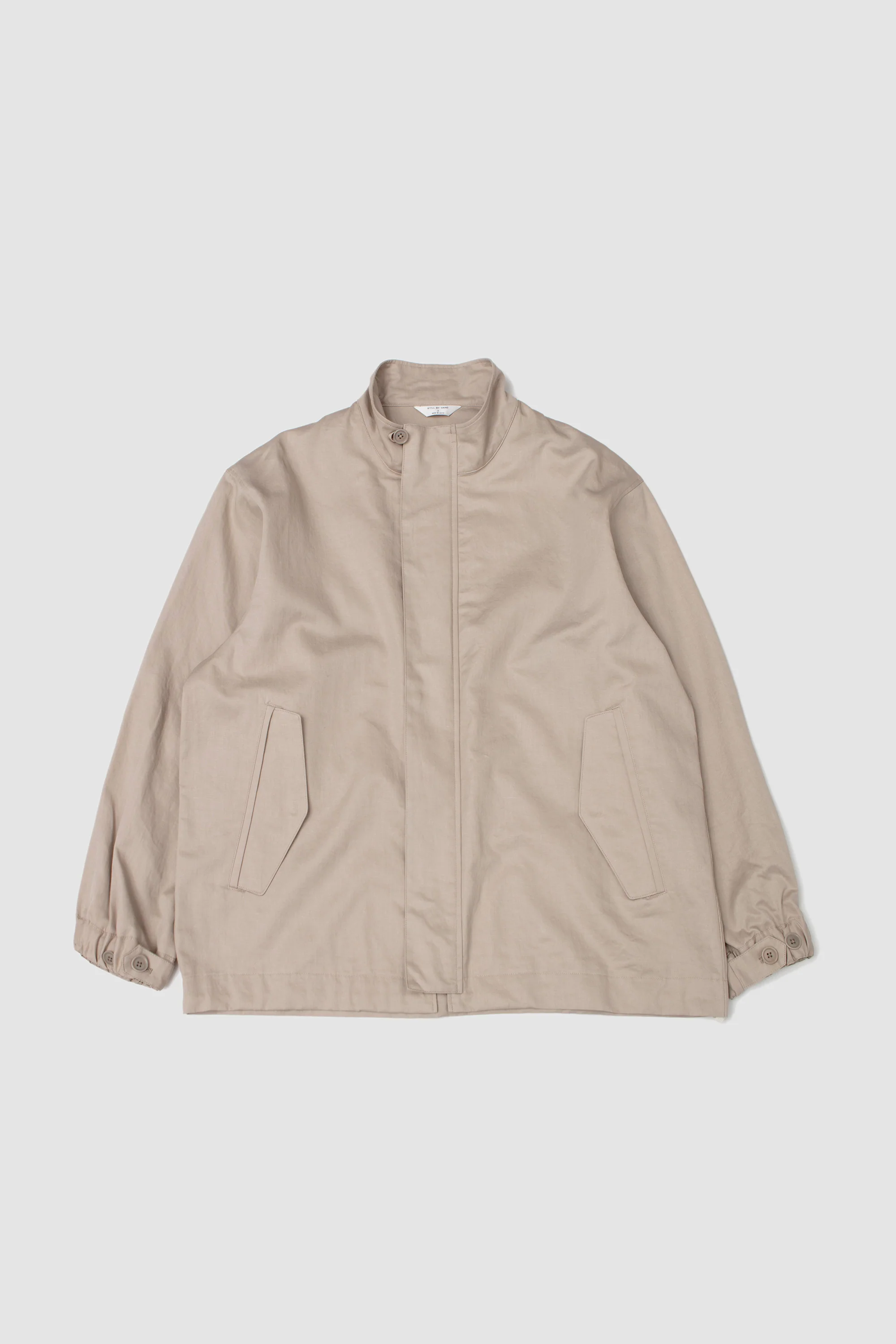 Stand Collar Blouson Taupe