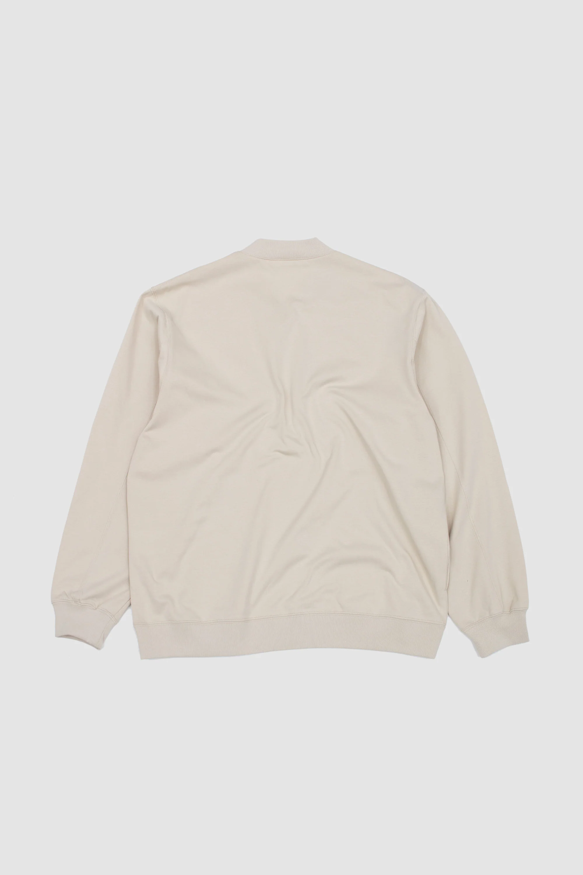 Zip Up Cotton Jumper Light Beige - Image 5