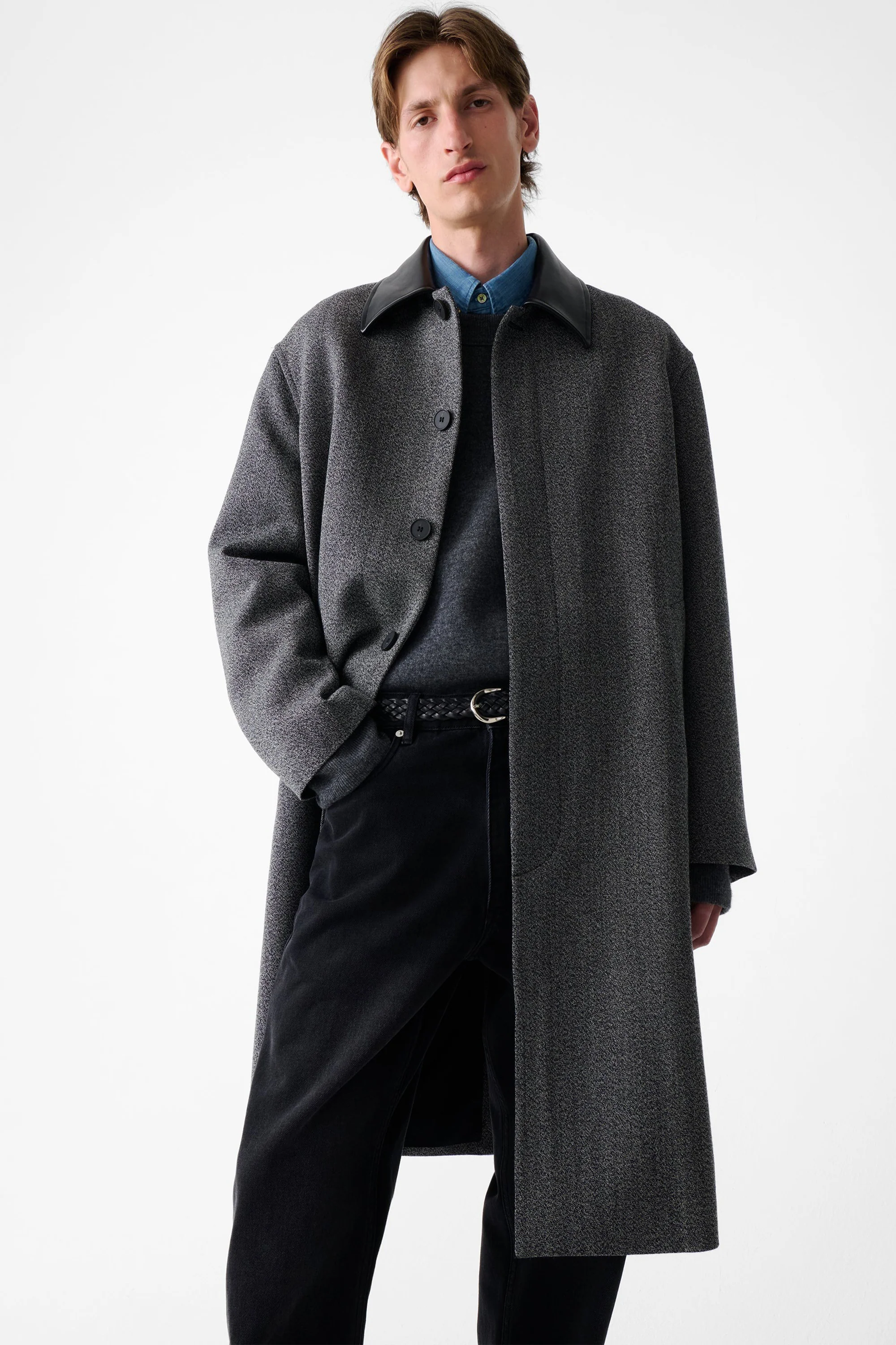 Bryn Coat Black/ White - Image 4
