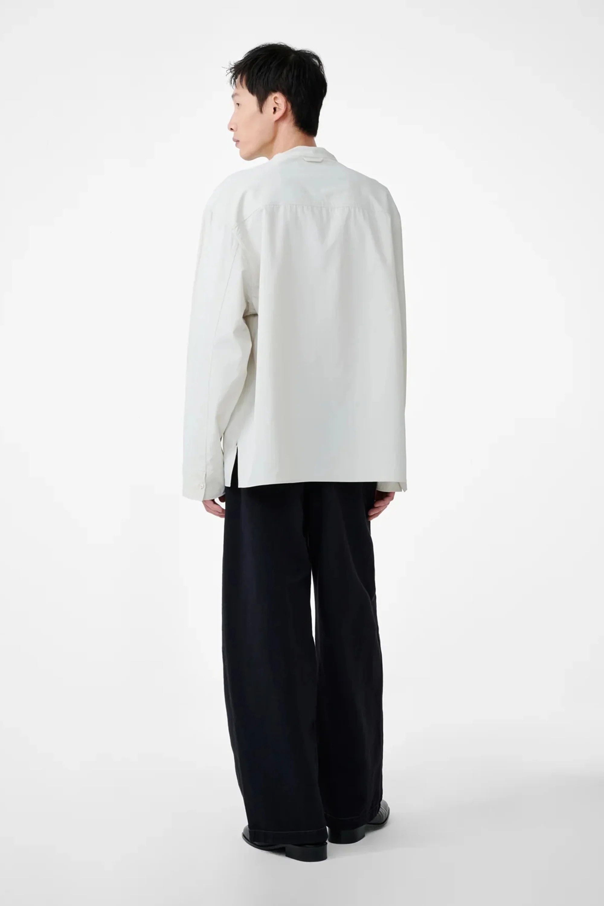Solis Drape Collar Shirt Bone - Image 5