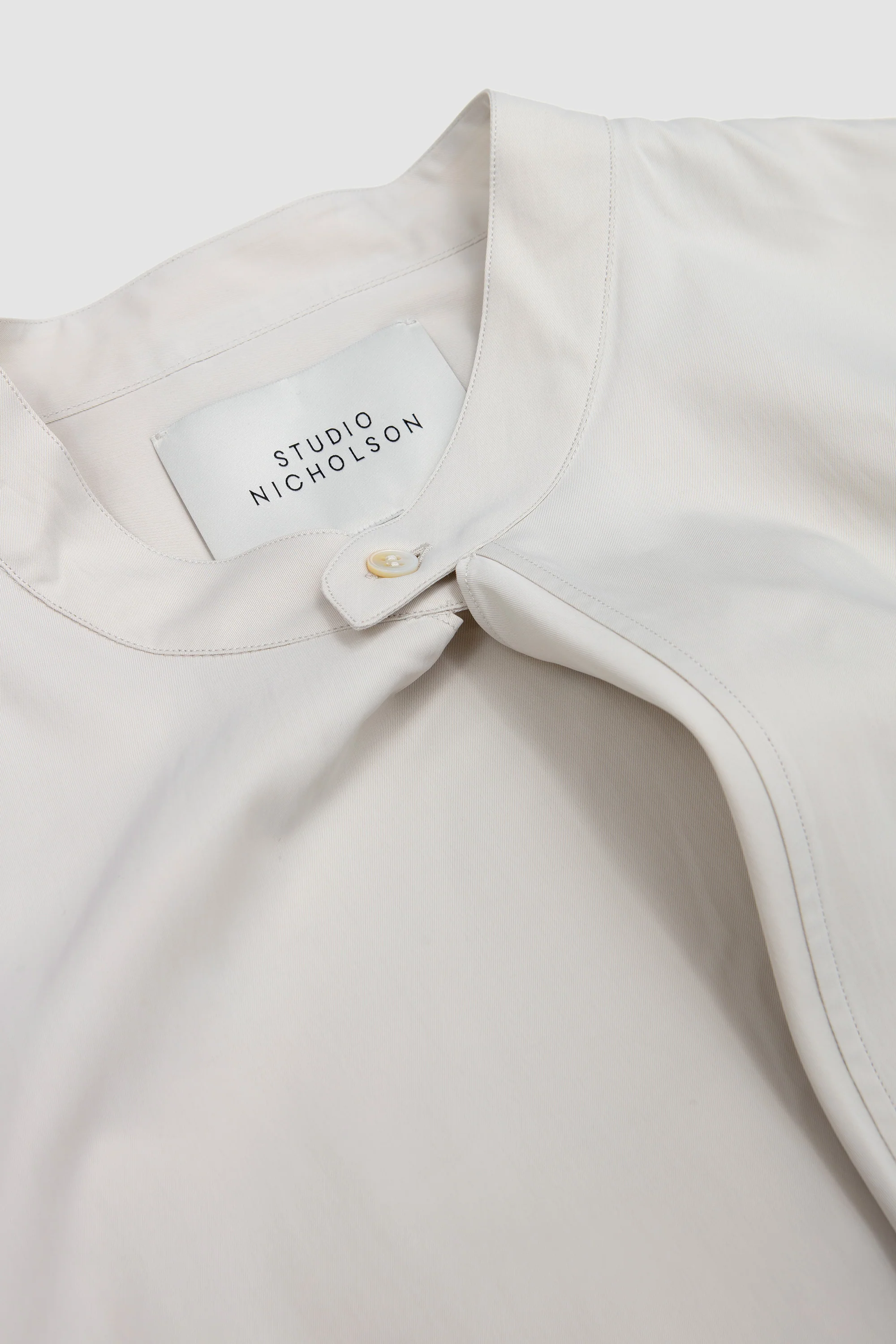 Solis Drape Collar Shirt Bone - Image 8