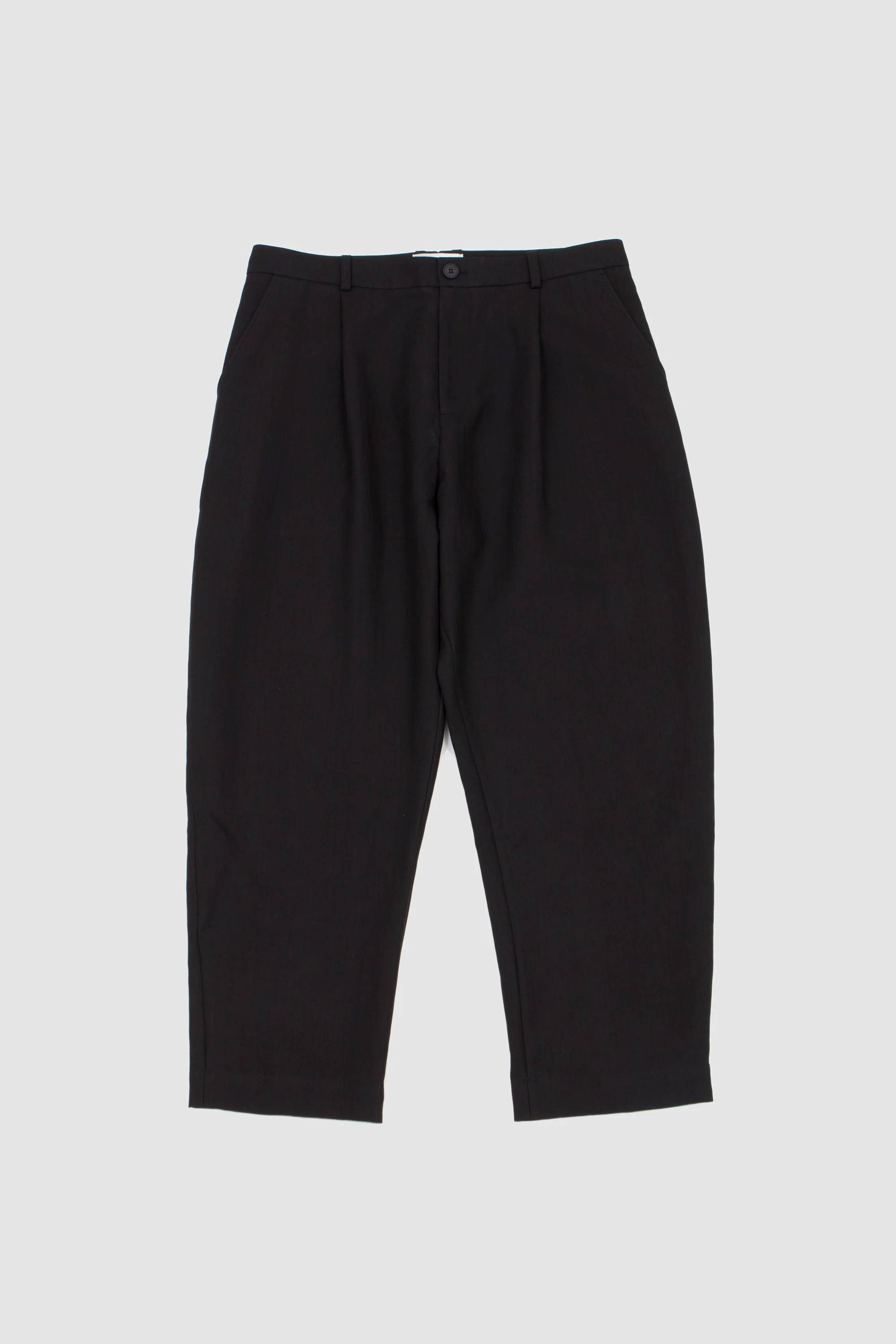 Tuck Cotton Pant Black - Image 8