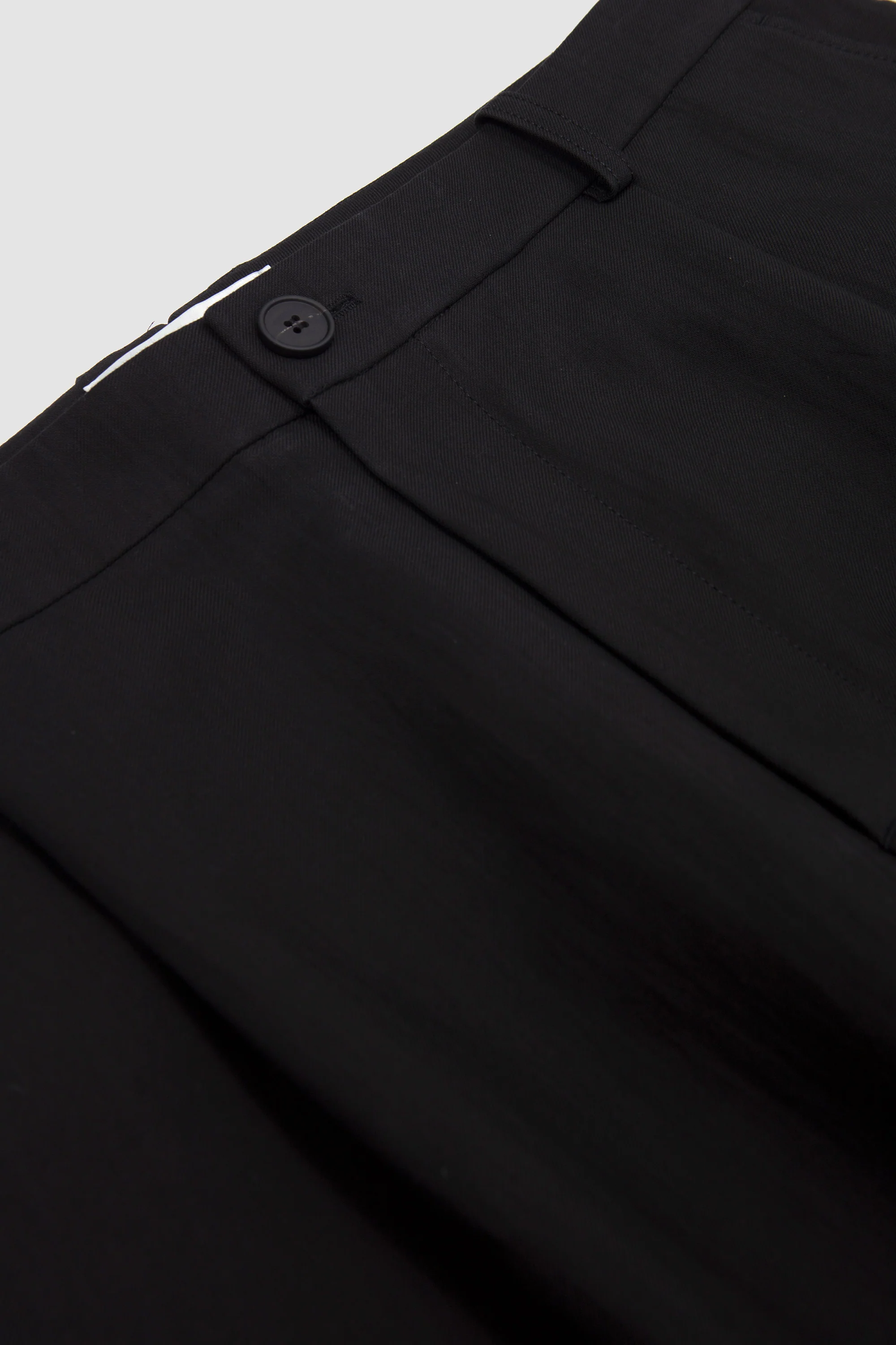 Tuck Cotton Pant Black - Image 9