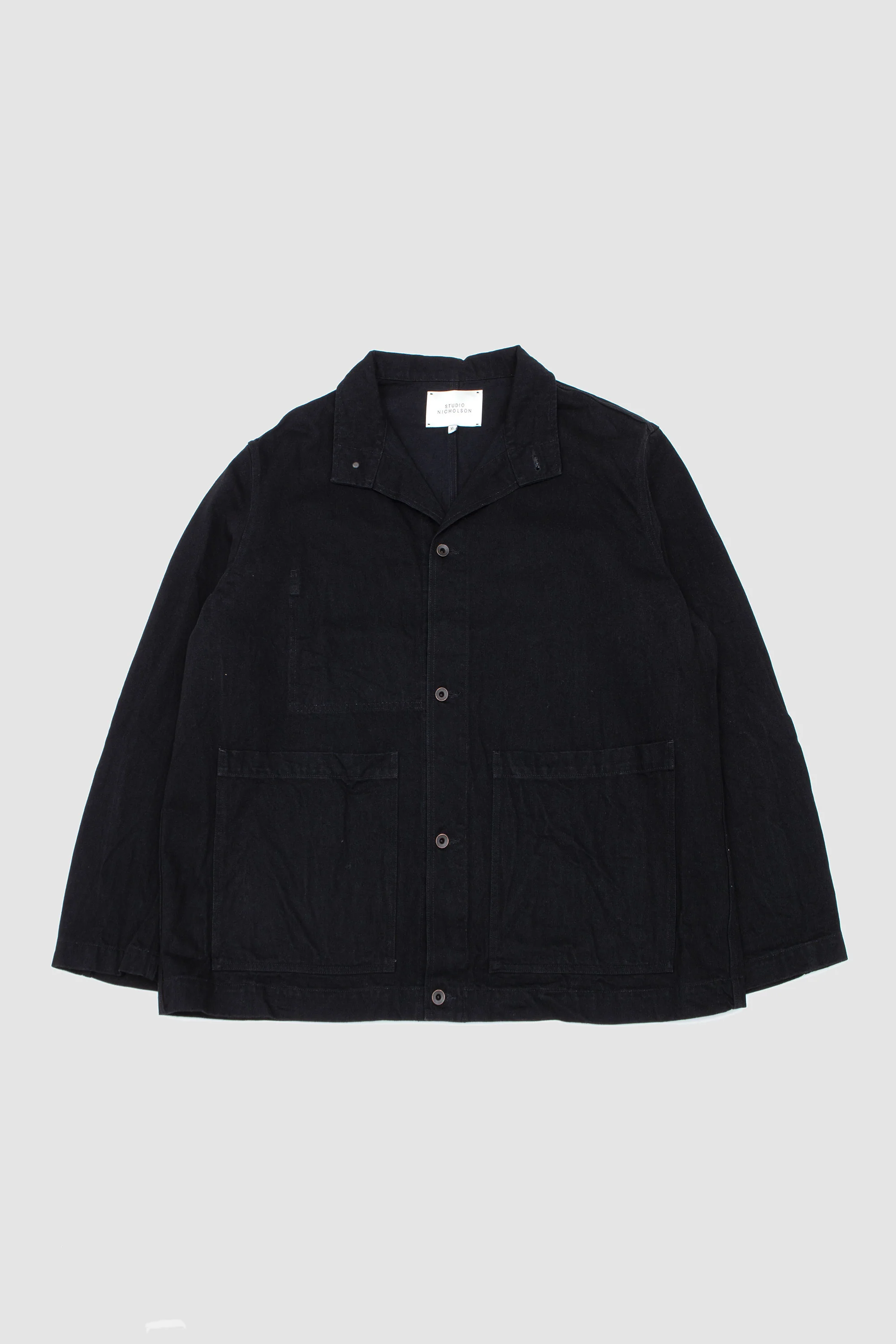 District Crinkle Denim Jacket Black - Image 5