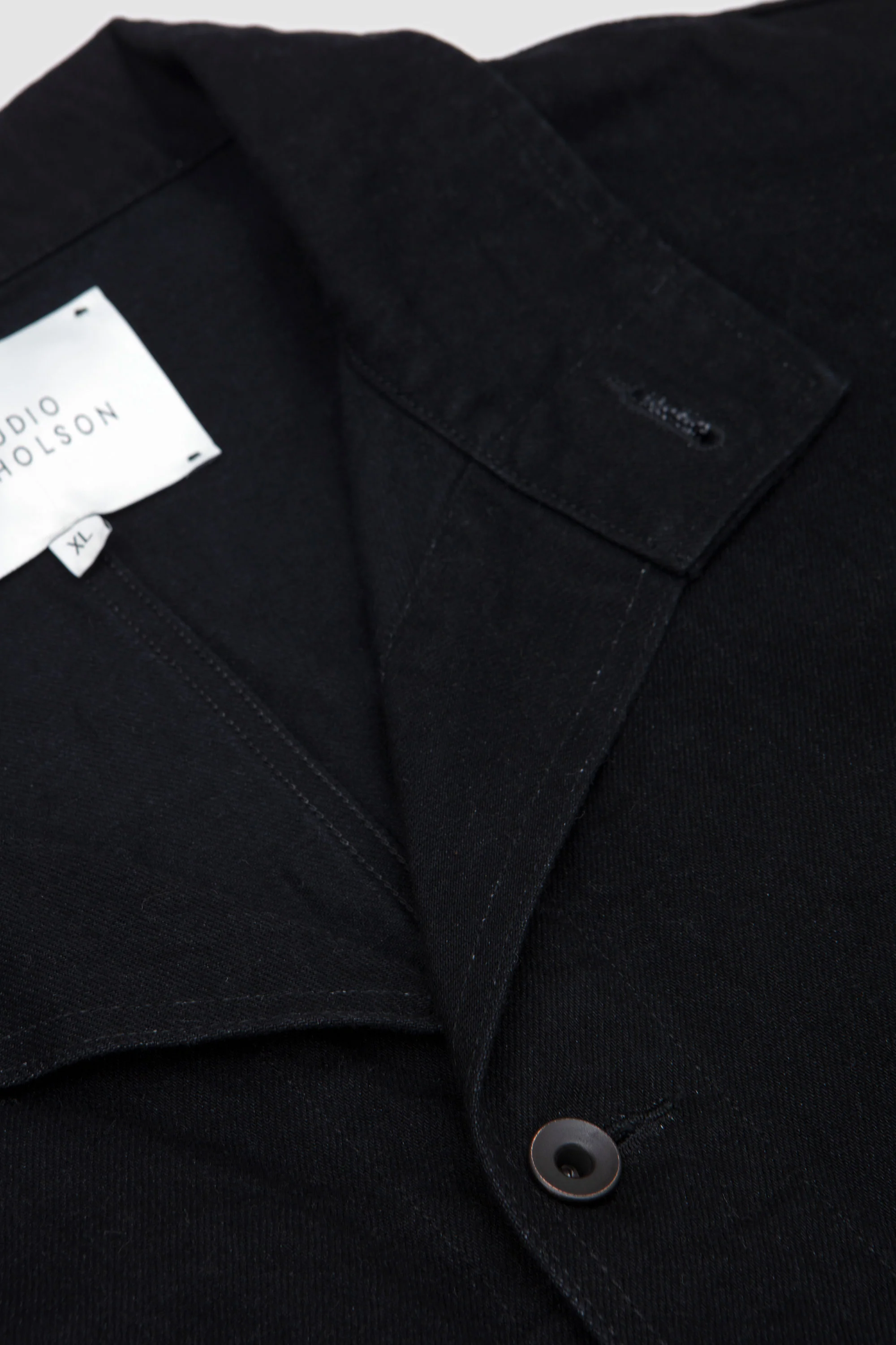 District Crinkle Denim Jacket Black - Image 6